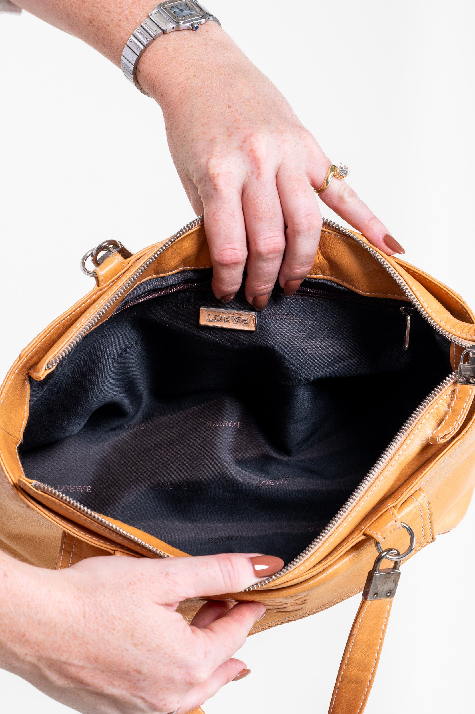 Anagram Leather Handbag
