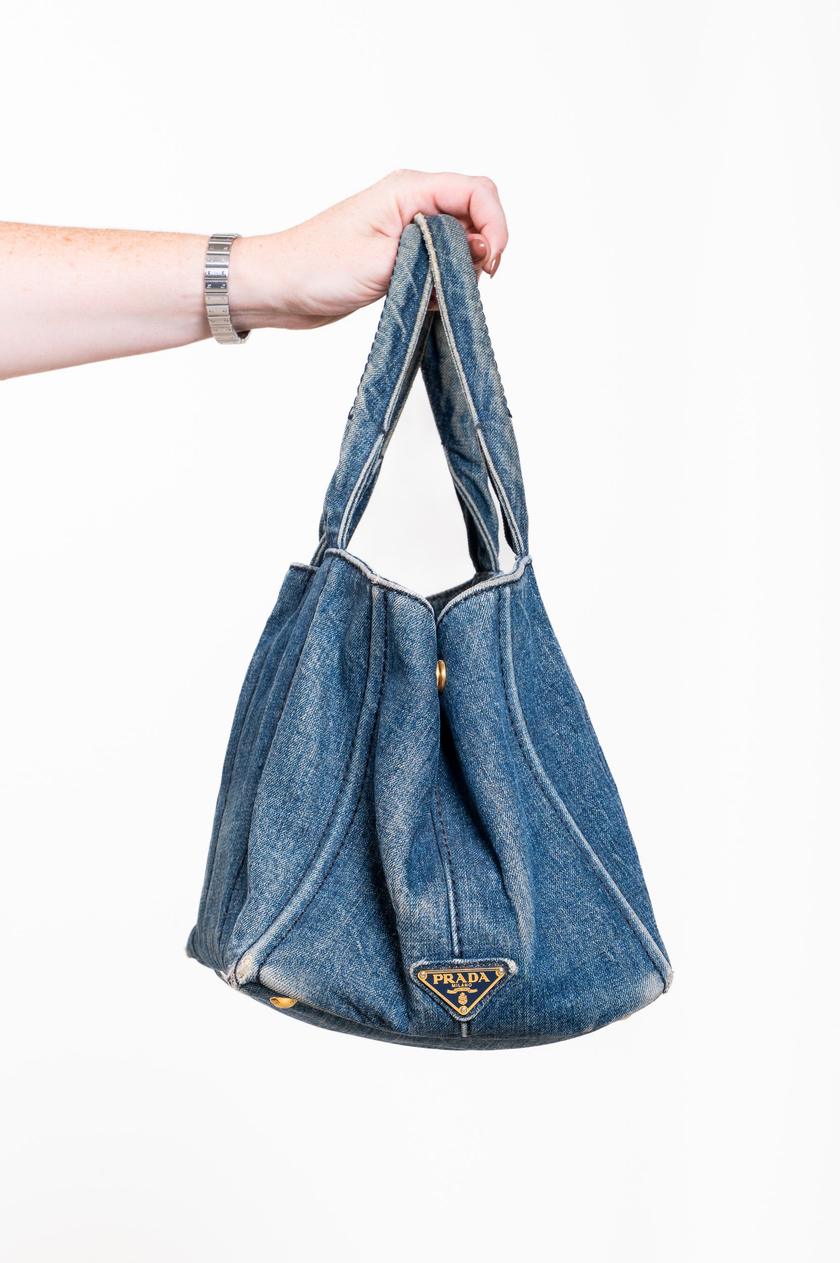 Canapa Avio Denim Logo Tote