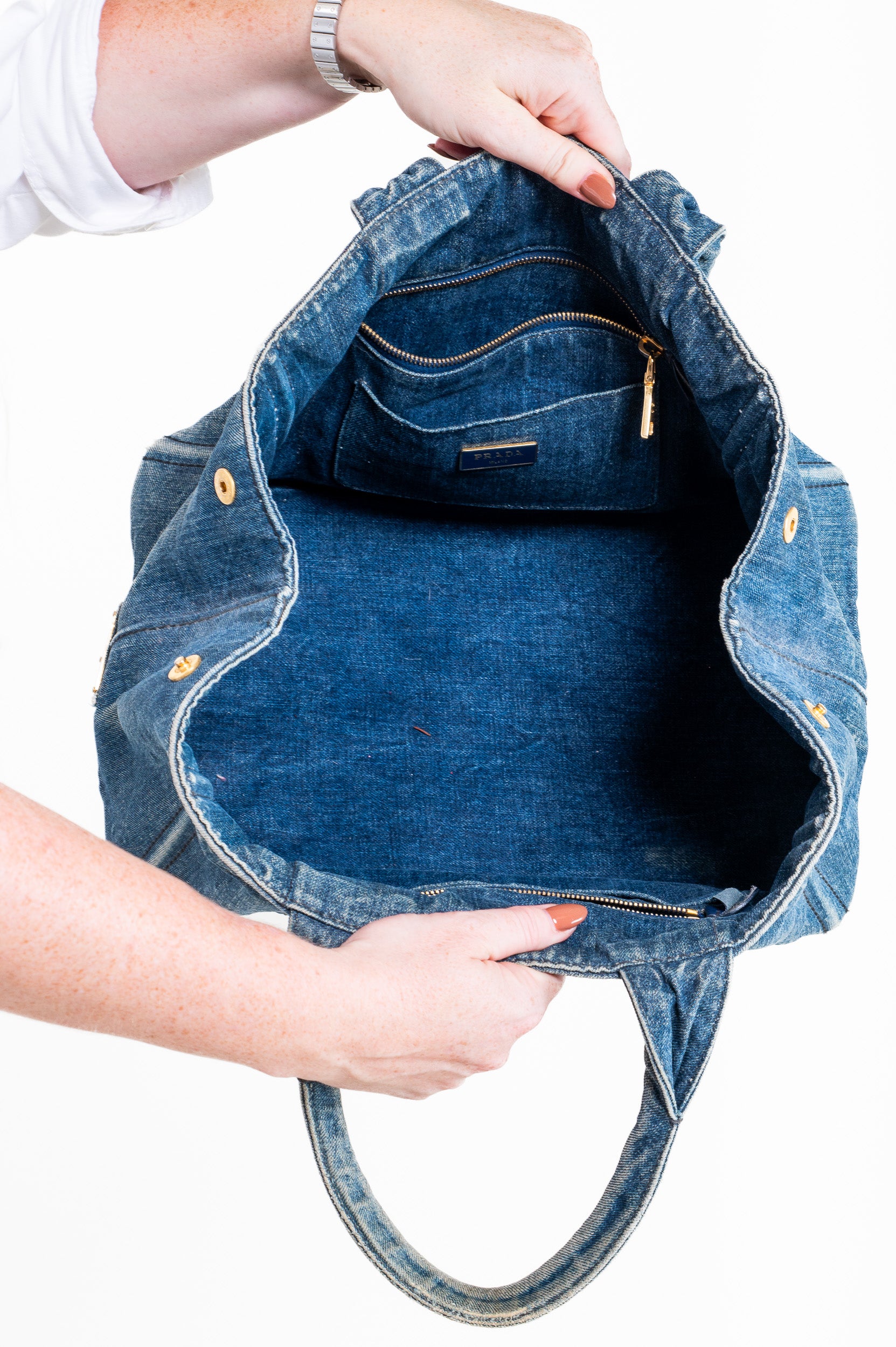 Canapa Avio Denim Logo Tote