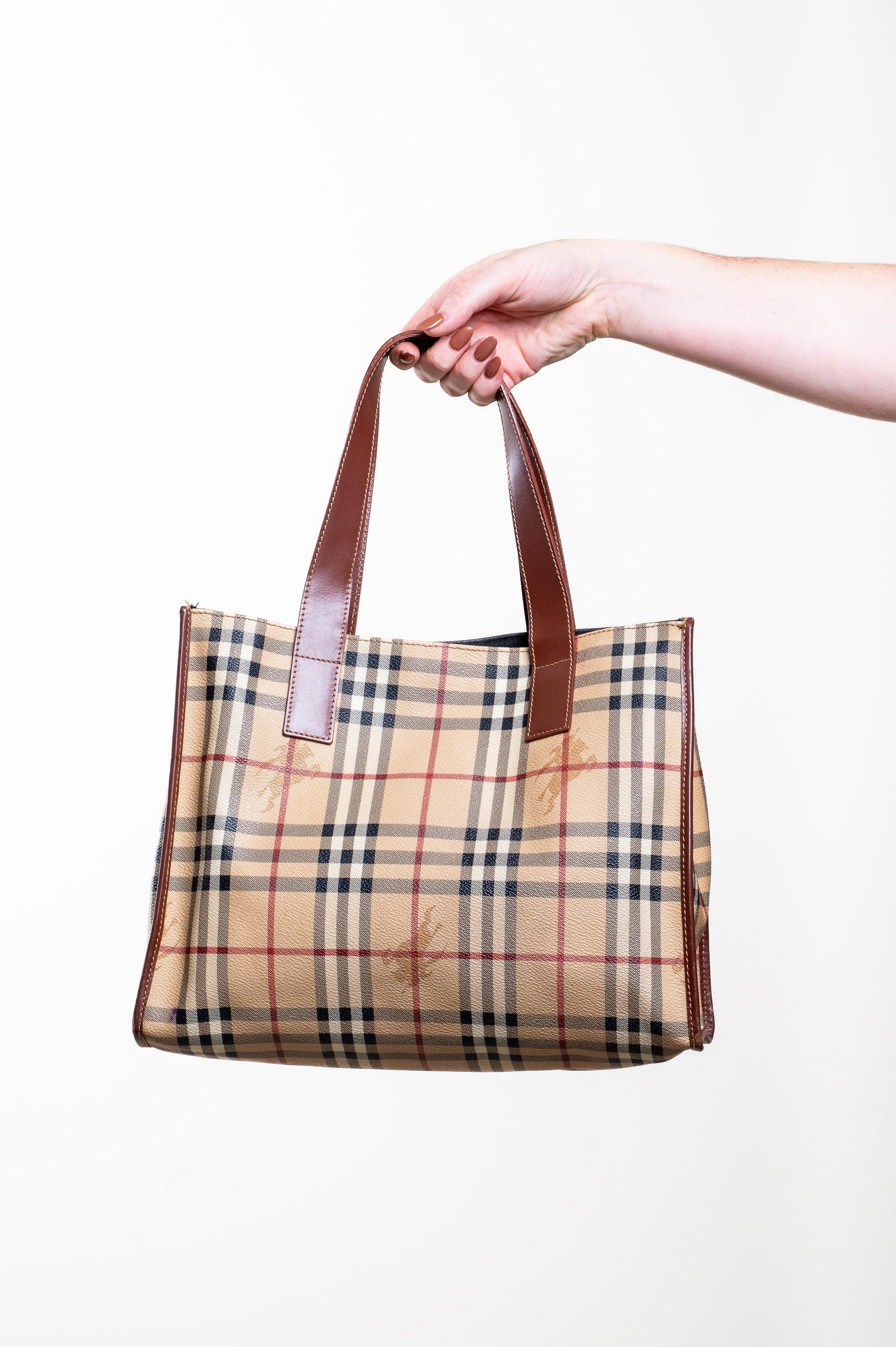 Another view of Burberry Vintage Beige Nova Check Tote Bag