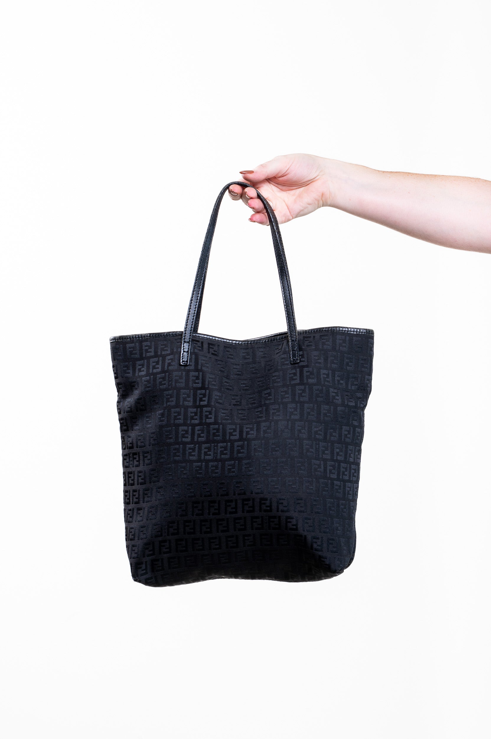 Vintage Black Zucca Nylon Canvas Tote Bag