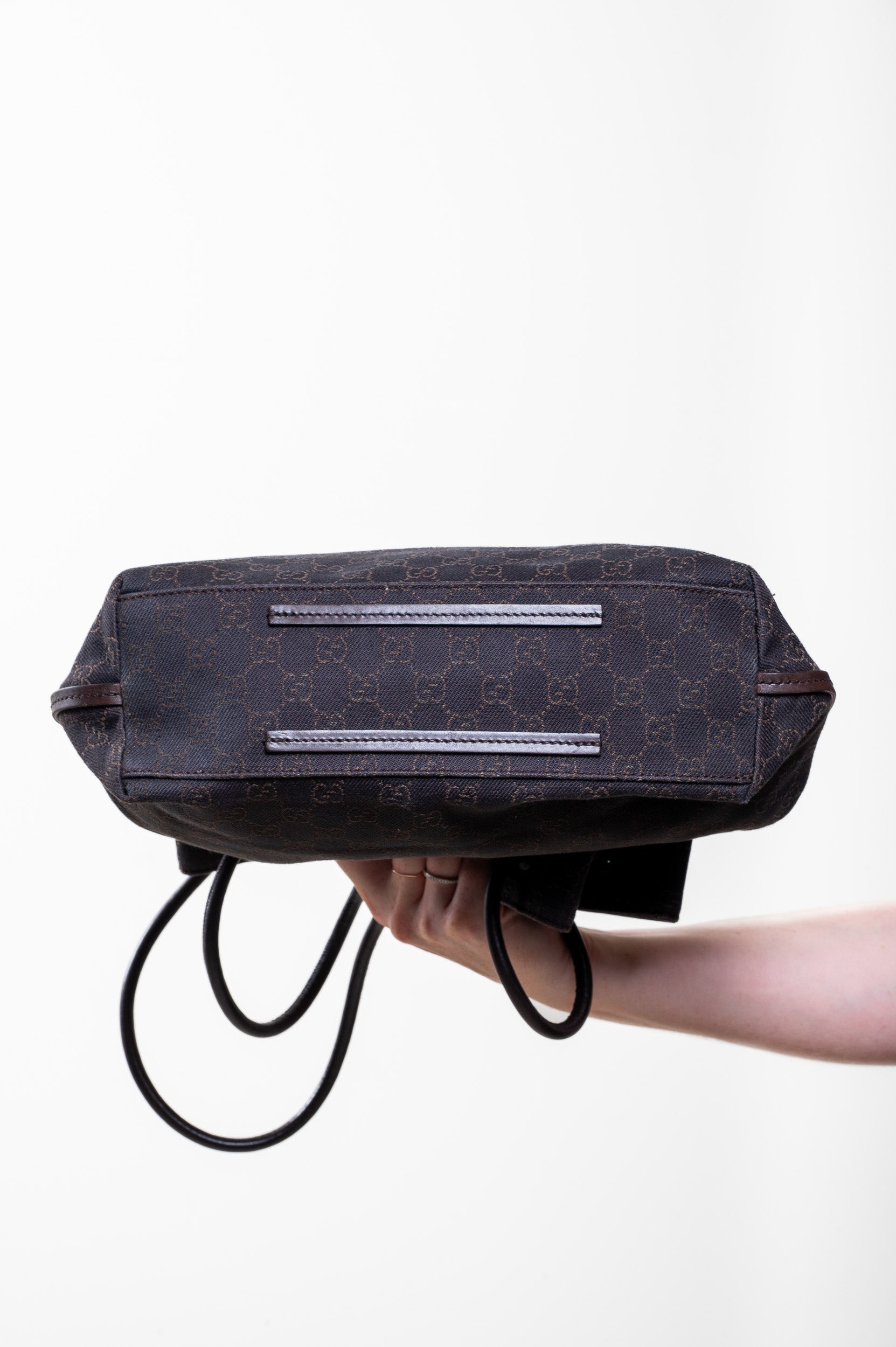 Vintage GG Canvas Dark Brown Shoulder Bag