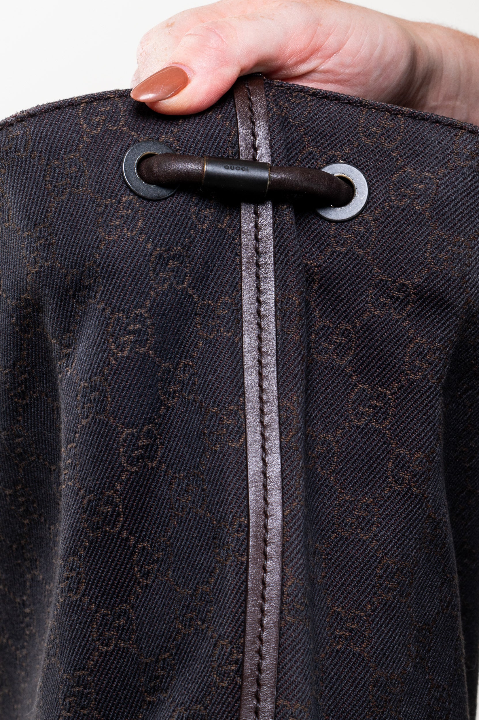 Vintage GG Canvas Dark Brown Shoulder Bag