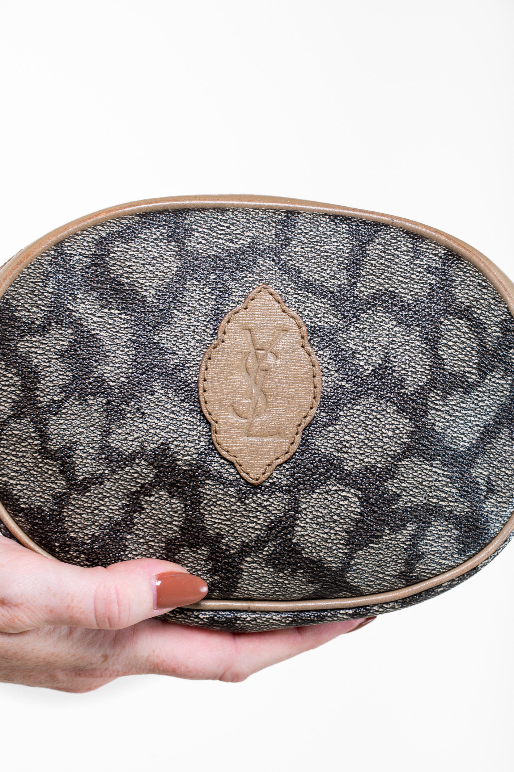 Vintage Leather Grey PVC Shoulder Bag