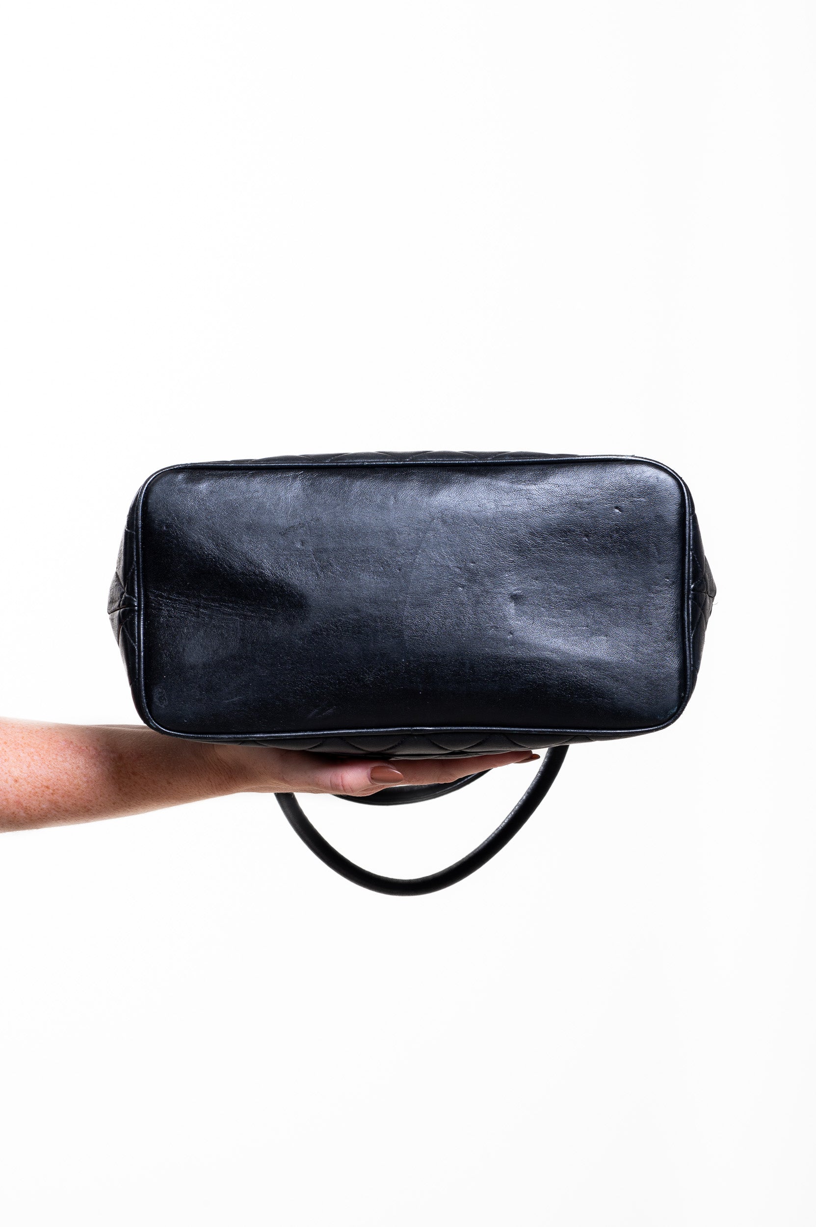 Vintage Black CC Lambskin Medallion Tote Bag