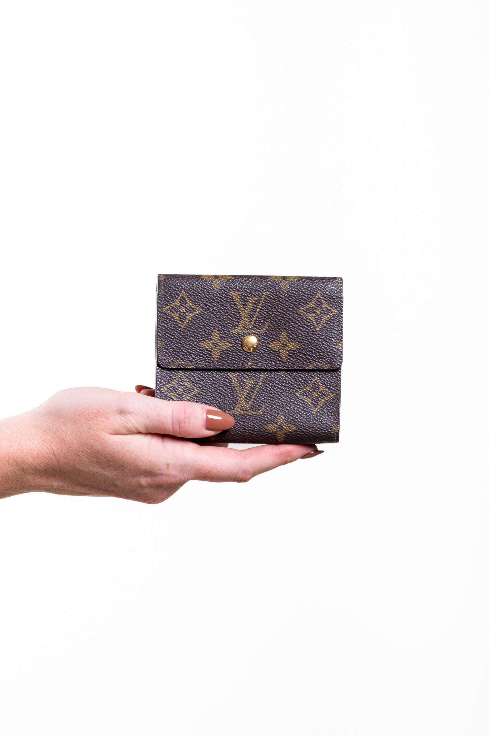 Front view of Louis Vuitton Vintage Monogram Portefeuille Elise Wallet