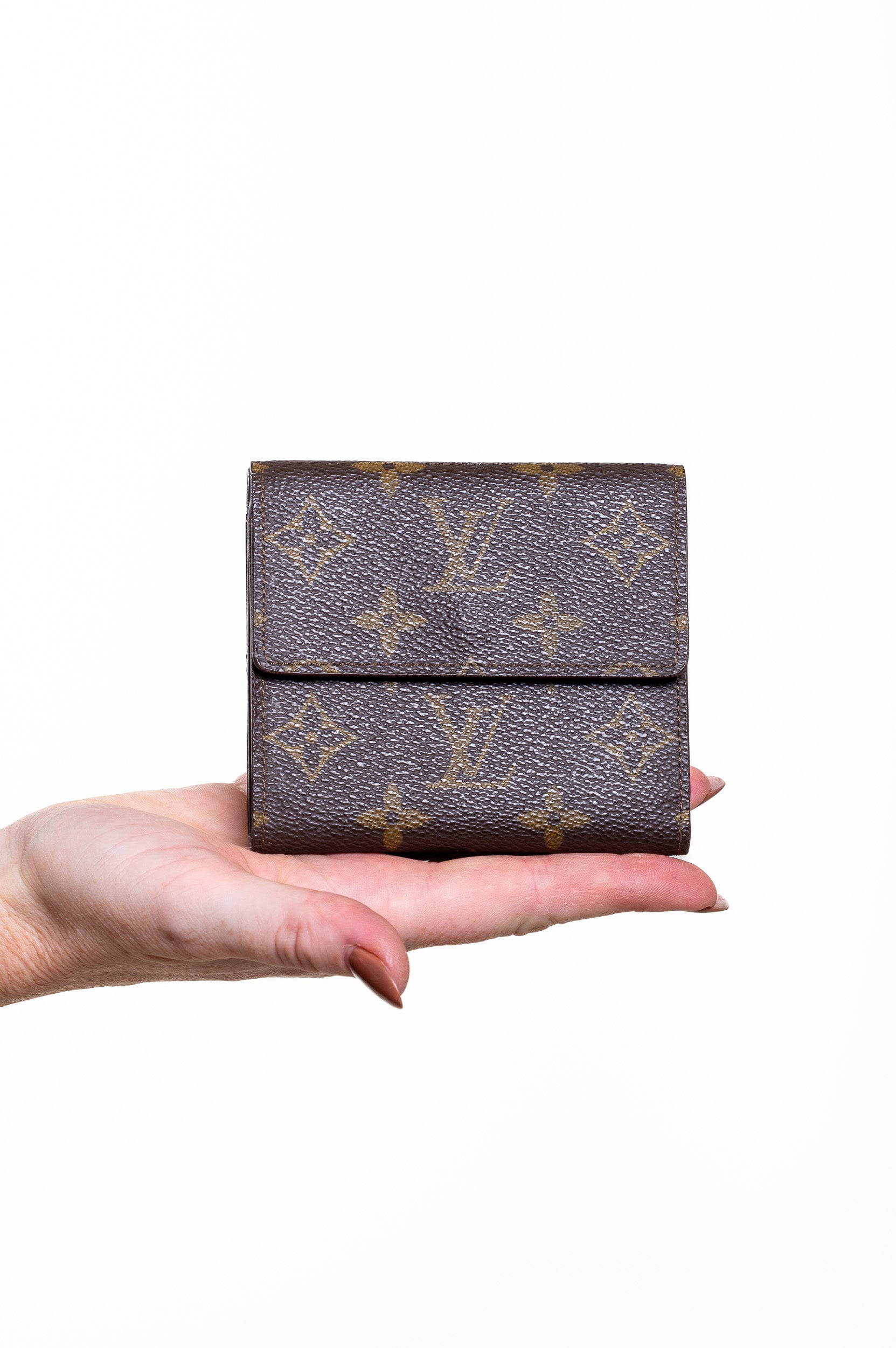 Back view of Louis Vuitton Vintage Monogram Portefeuille Elise Trifold Wallet