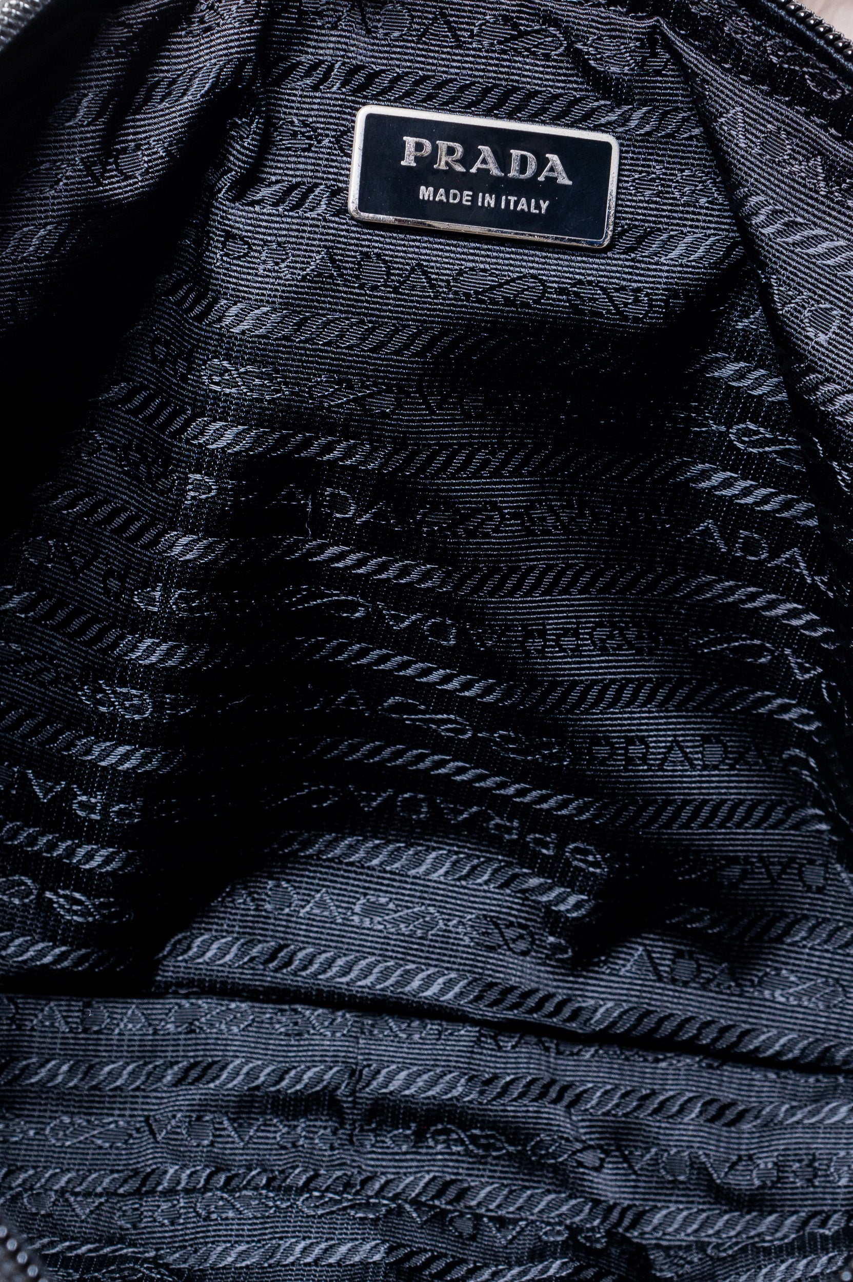 Vintage Black Tessuto Nylon Waist Bag