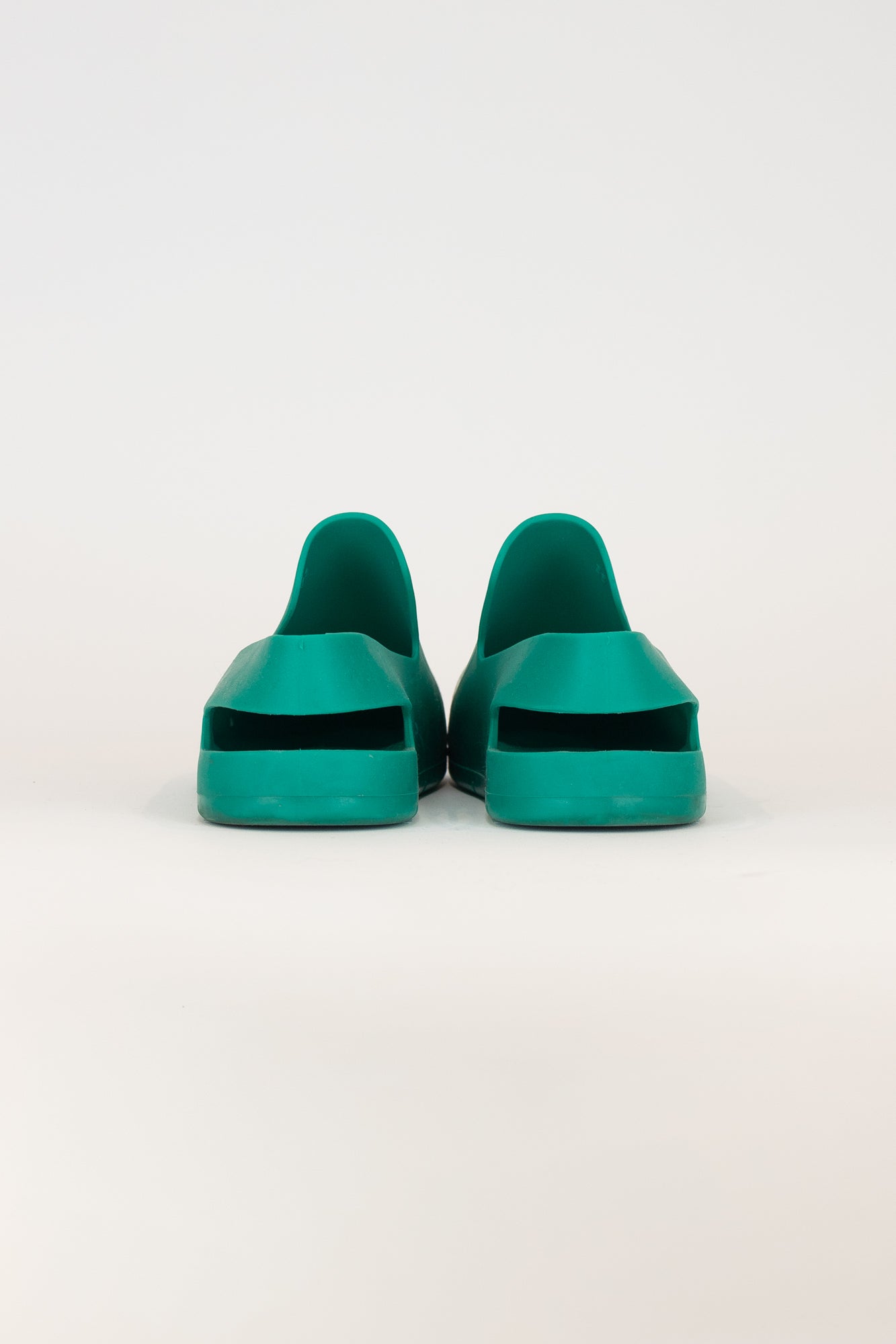 Green Rubber Sling Back Clogs