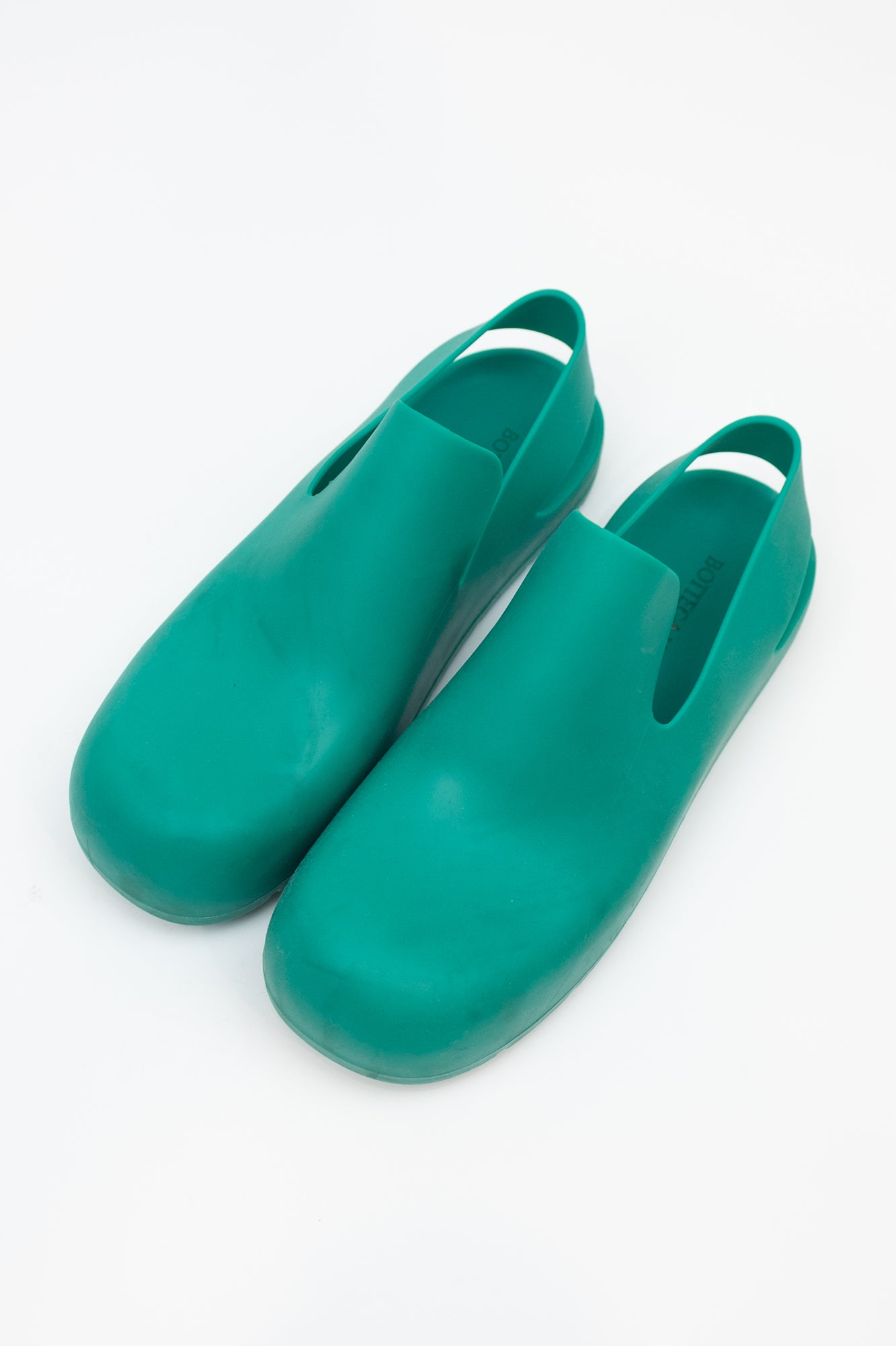 Green Rubber Sling Back Clogs