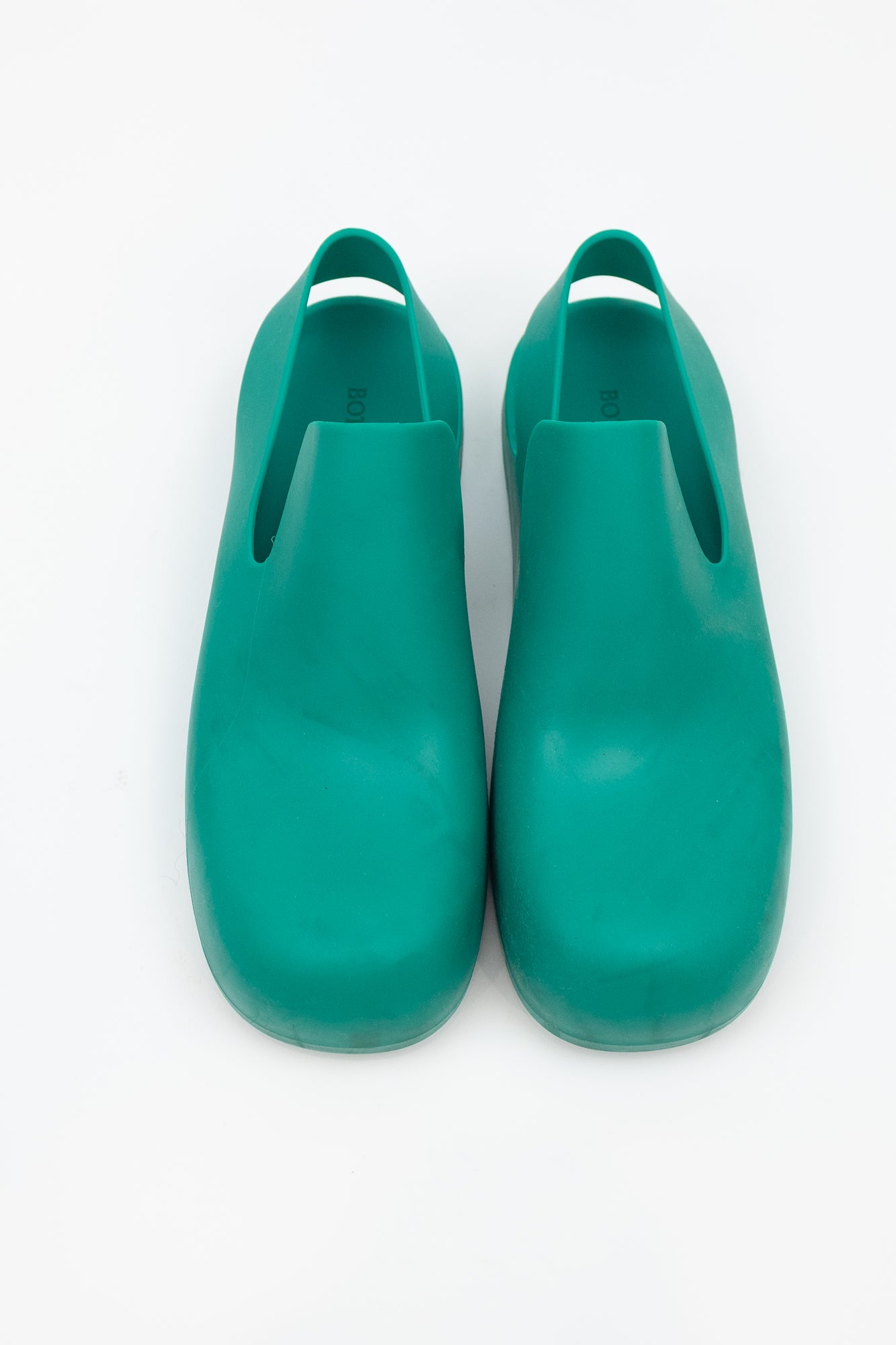 Green Rubber Sling Back Clogs