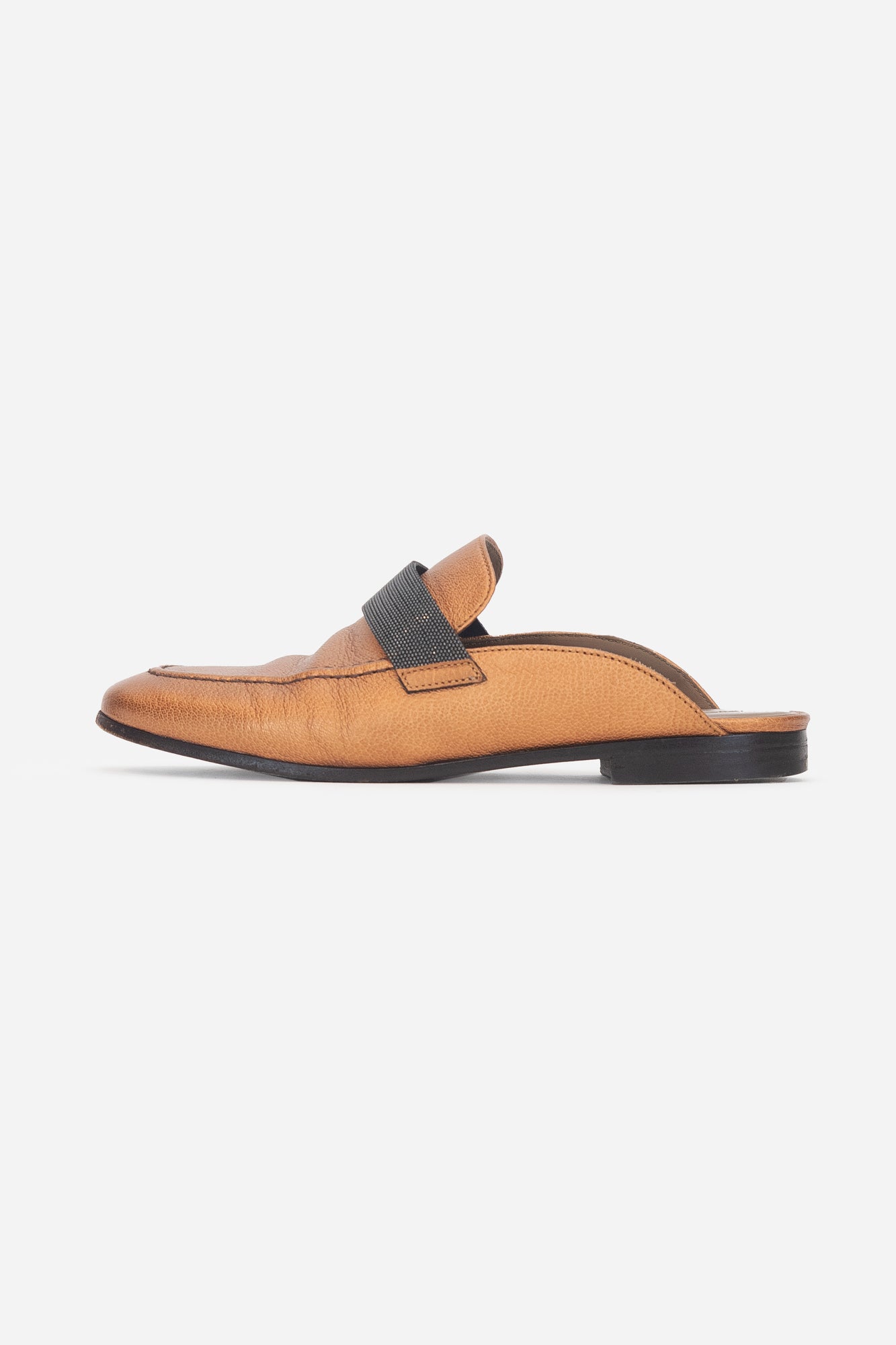 Metallic Rust Orange Monili Mule