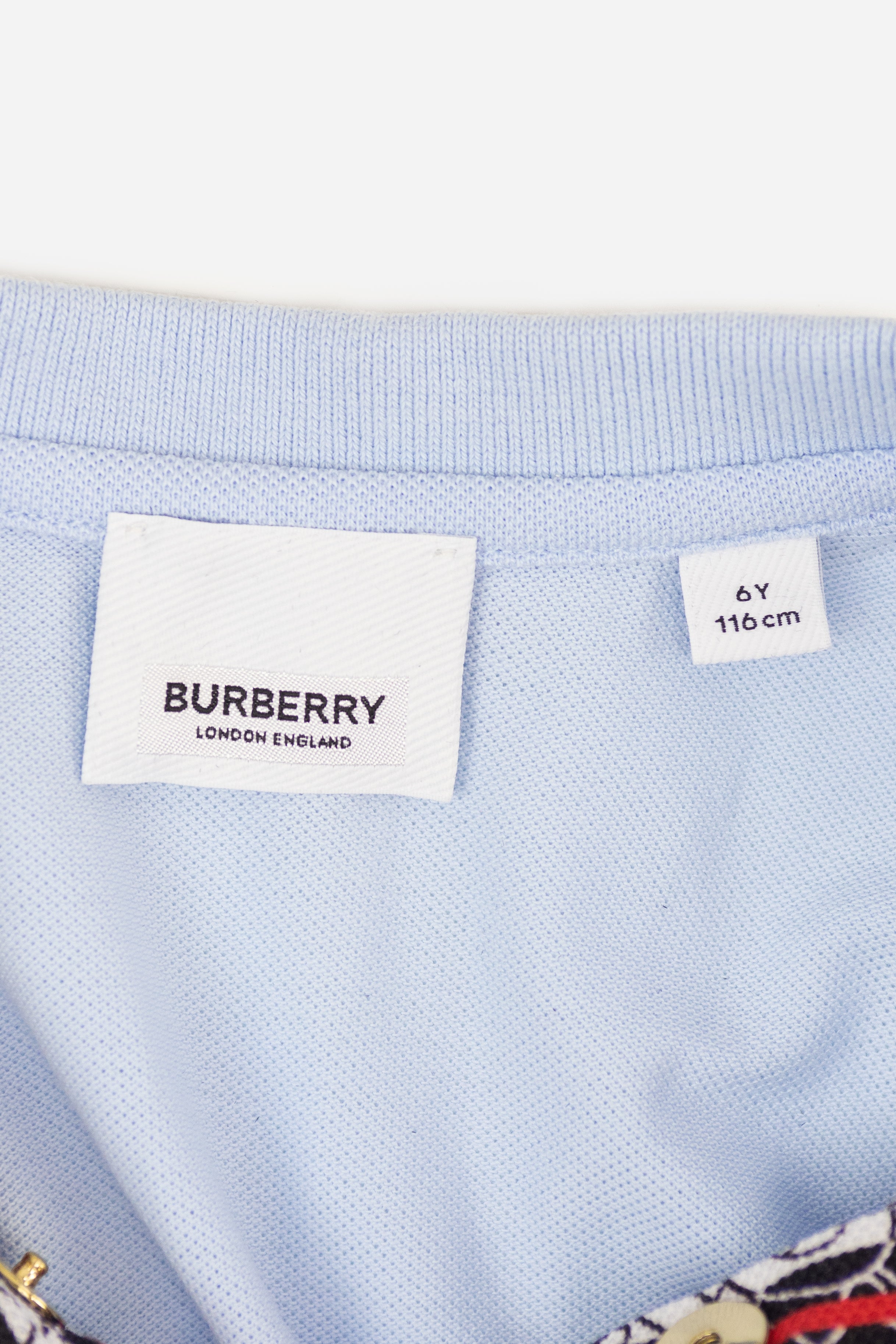 Blue Short Sleeve Polo with Logo Detail