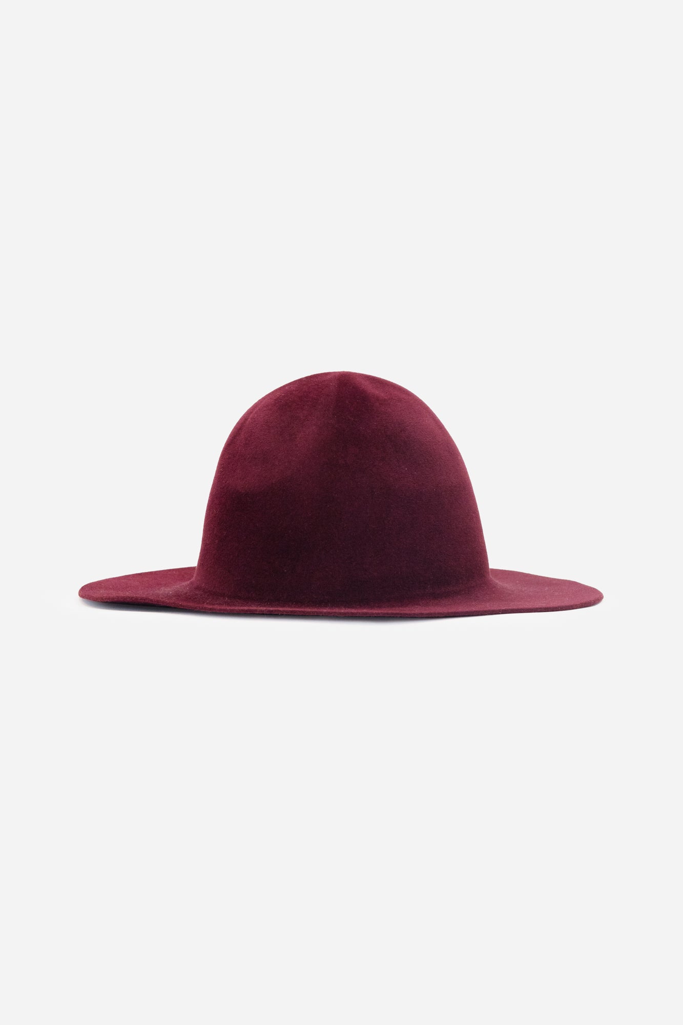 Burgundy Flat Brim Hat