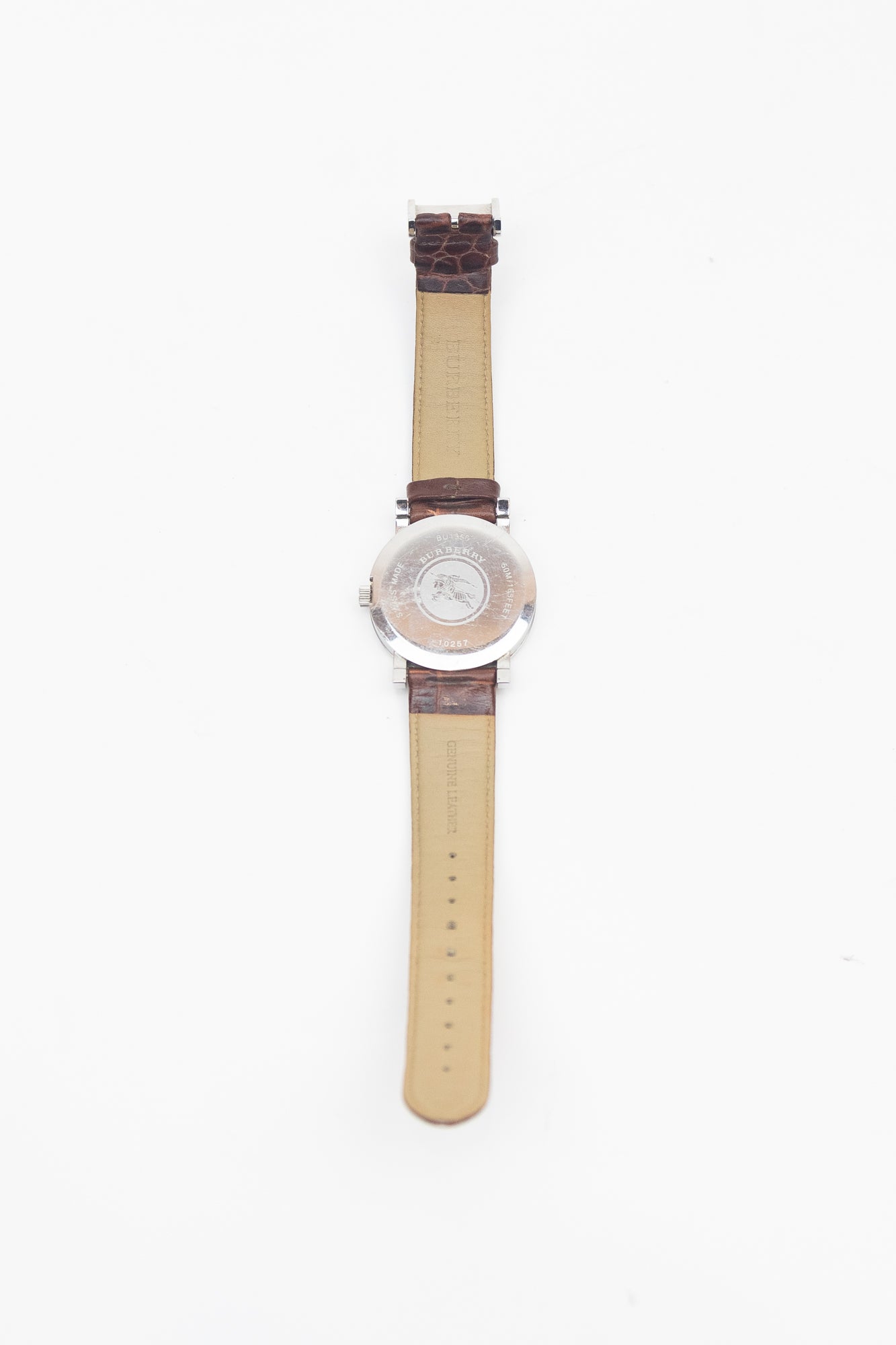 Gold Face Swiss Watch Brown Croc Strap