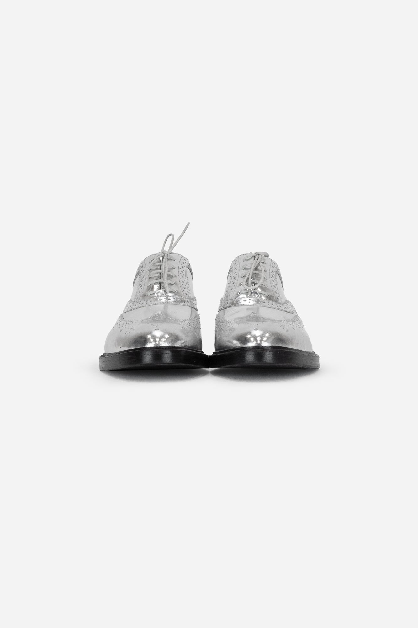 Metallic lace up oxfords best sale