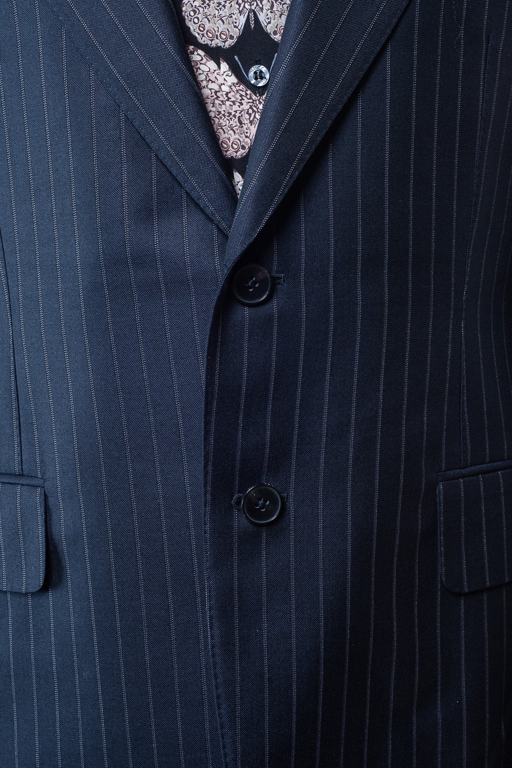 Men’s Silk Butterfly Pattern Button-Down Shirt