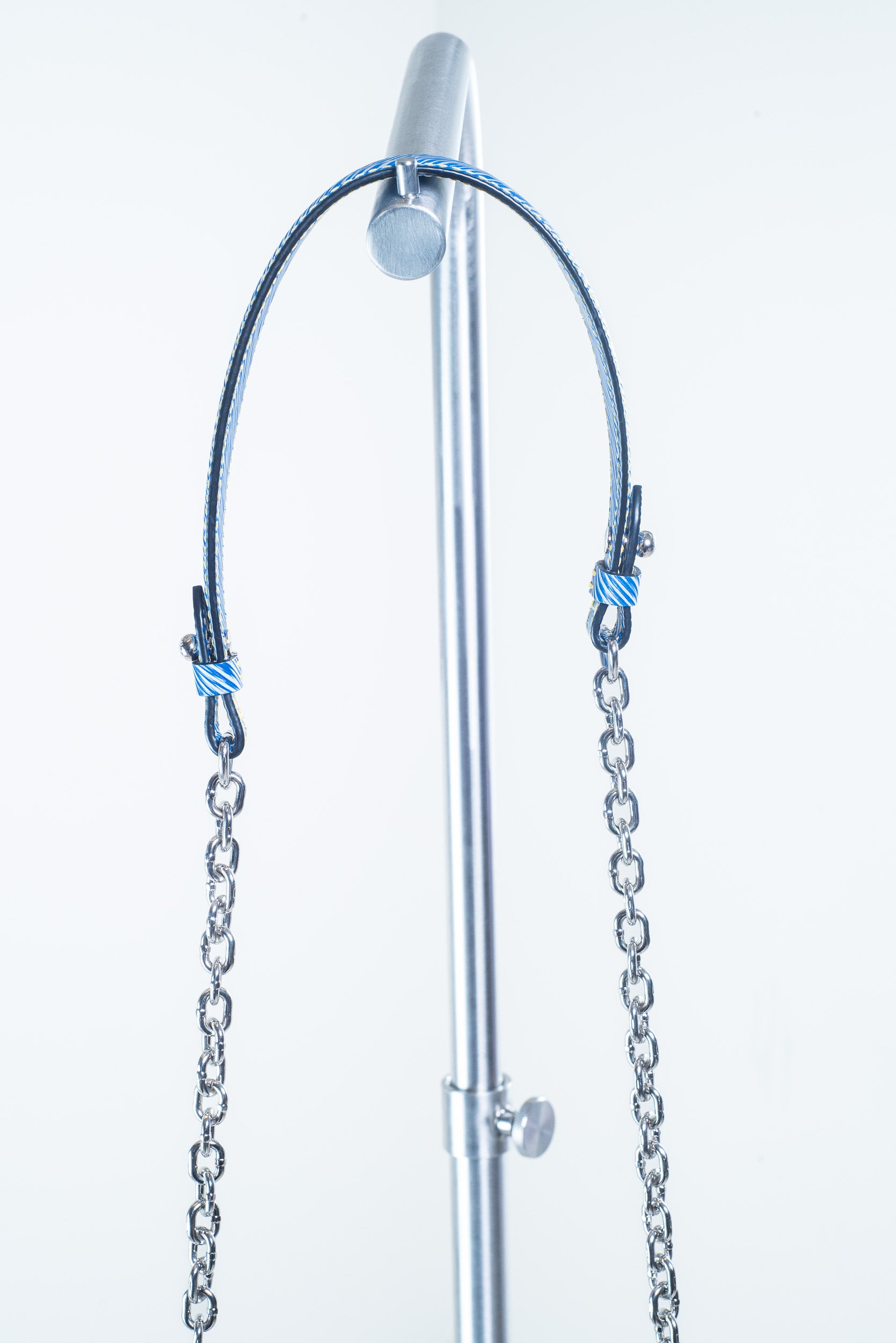 Epi Leather Blue Twist MM Crossbody Bag