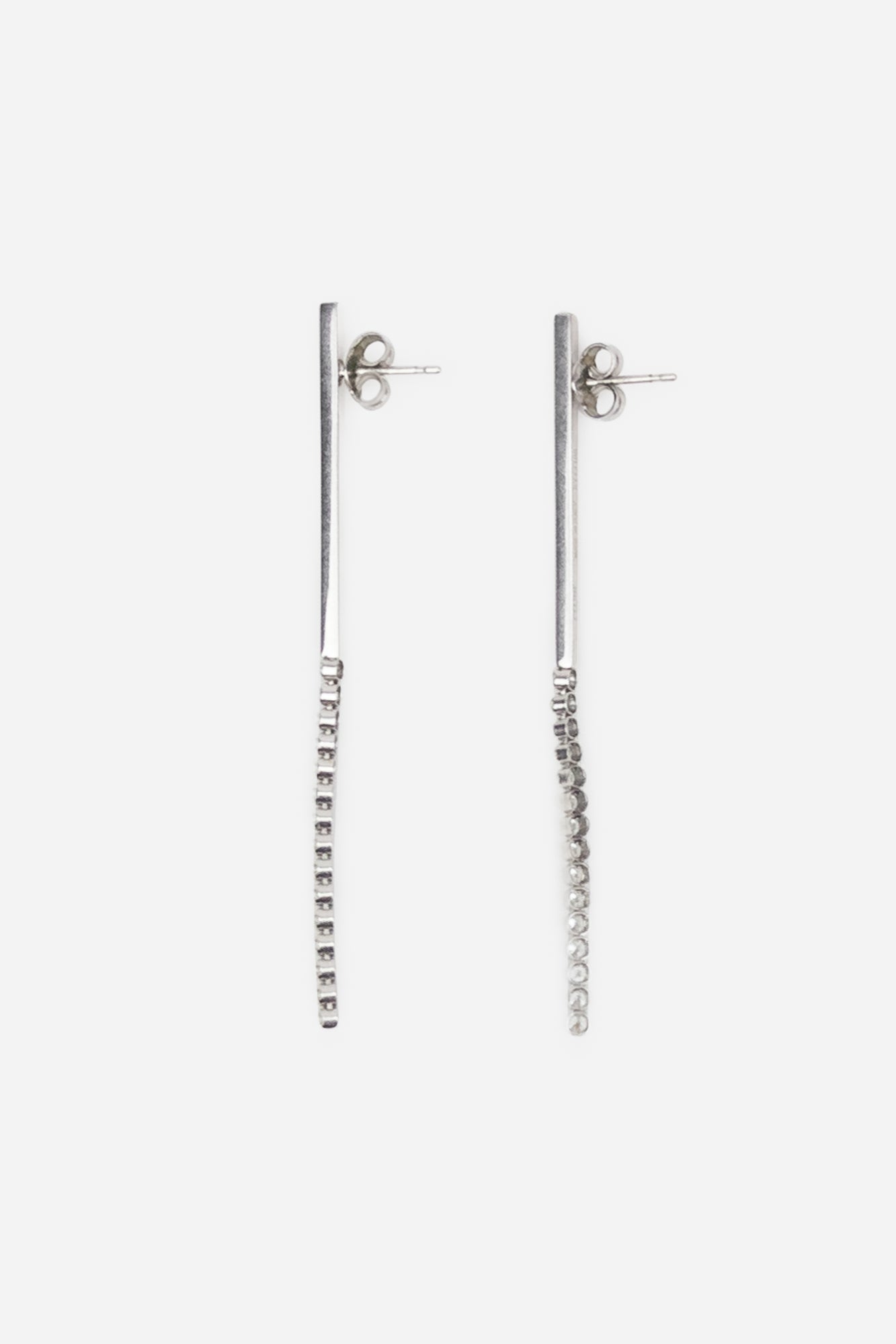 Edwige Silver Crystal Drop Earrings