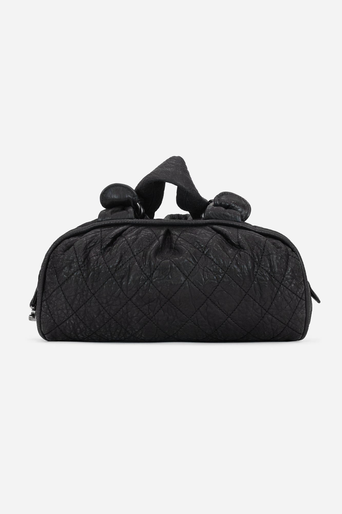 Black Quilted Bowling Bag