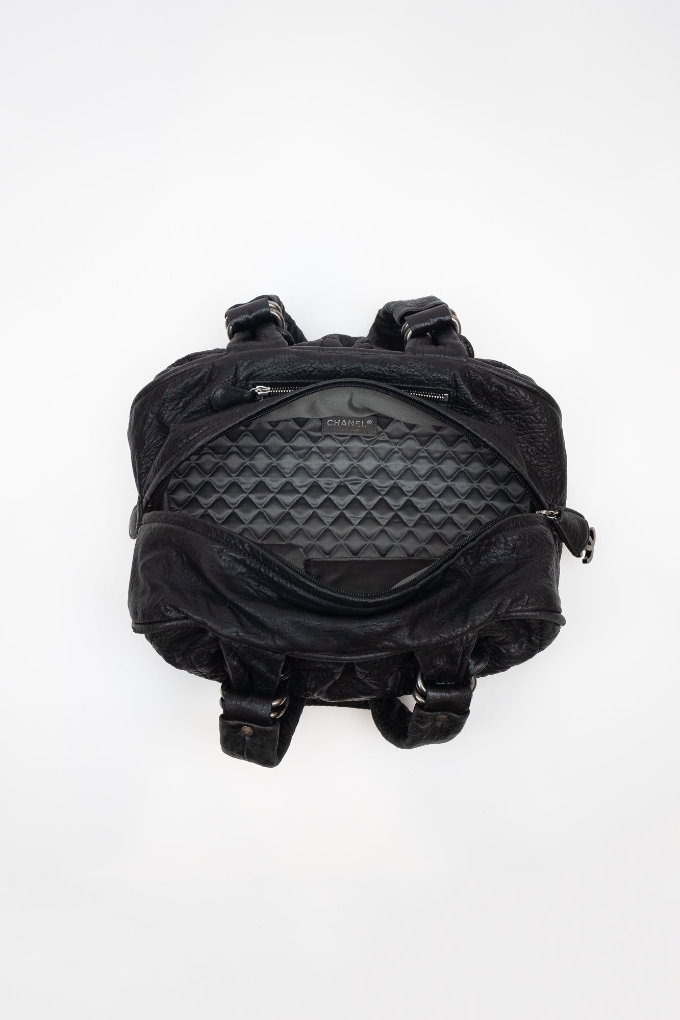 Black Quilted Bowling Bag