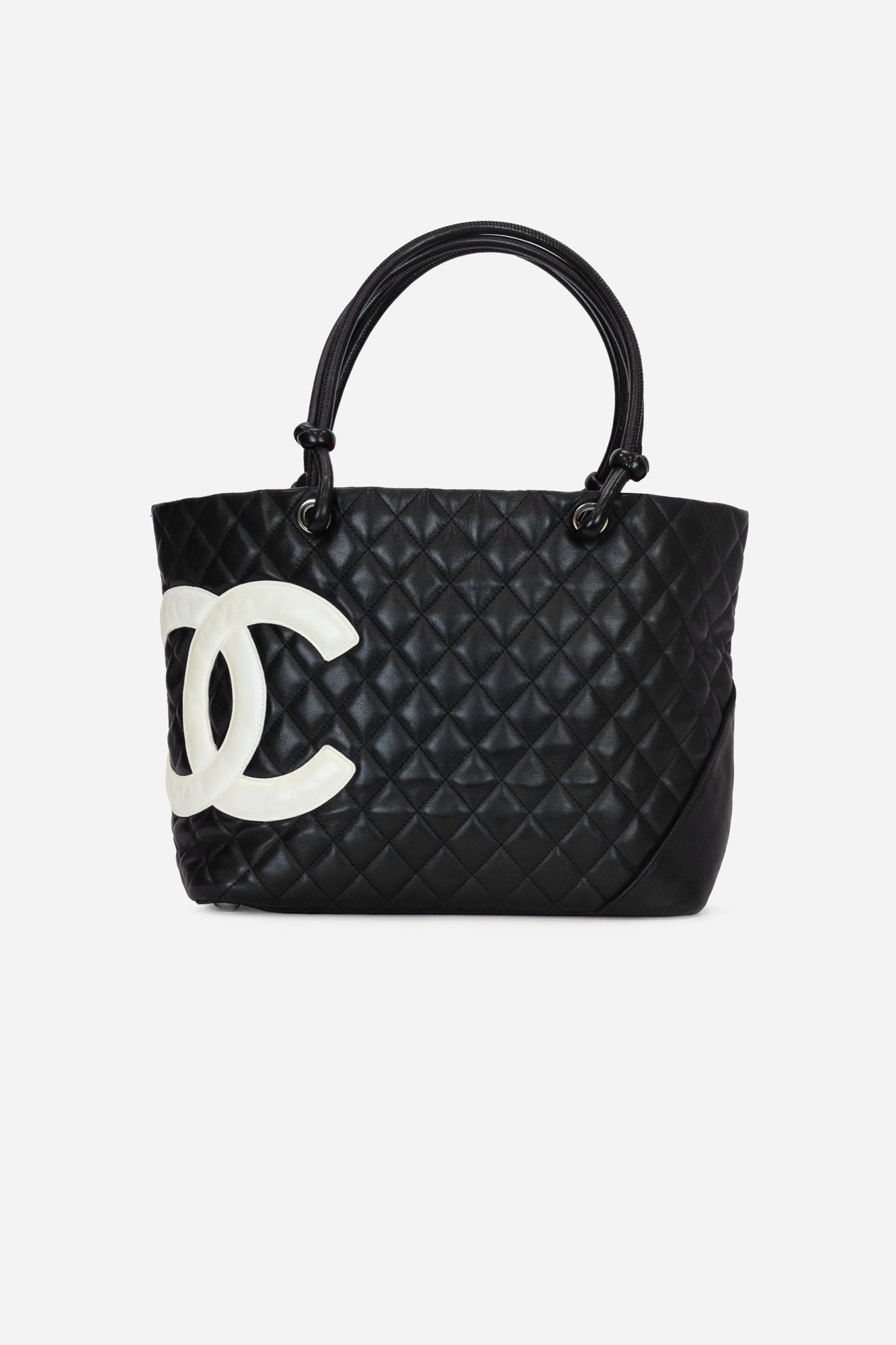 Black Ligne Cambon Large Quilted CC Tote