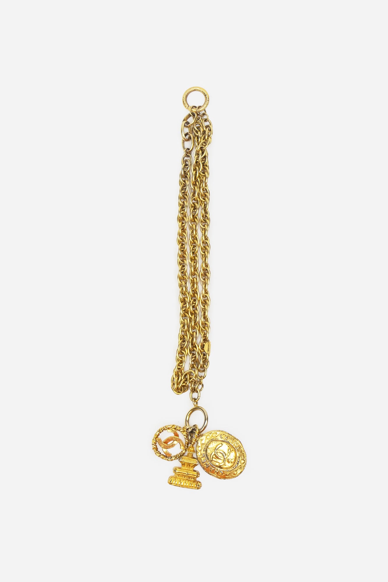 Gold Chain Bracelet with Removable Pendants