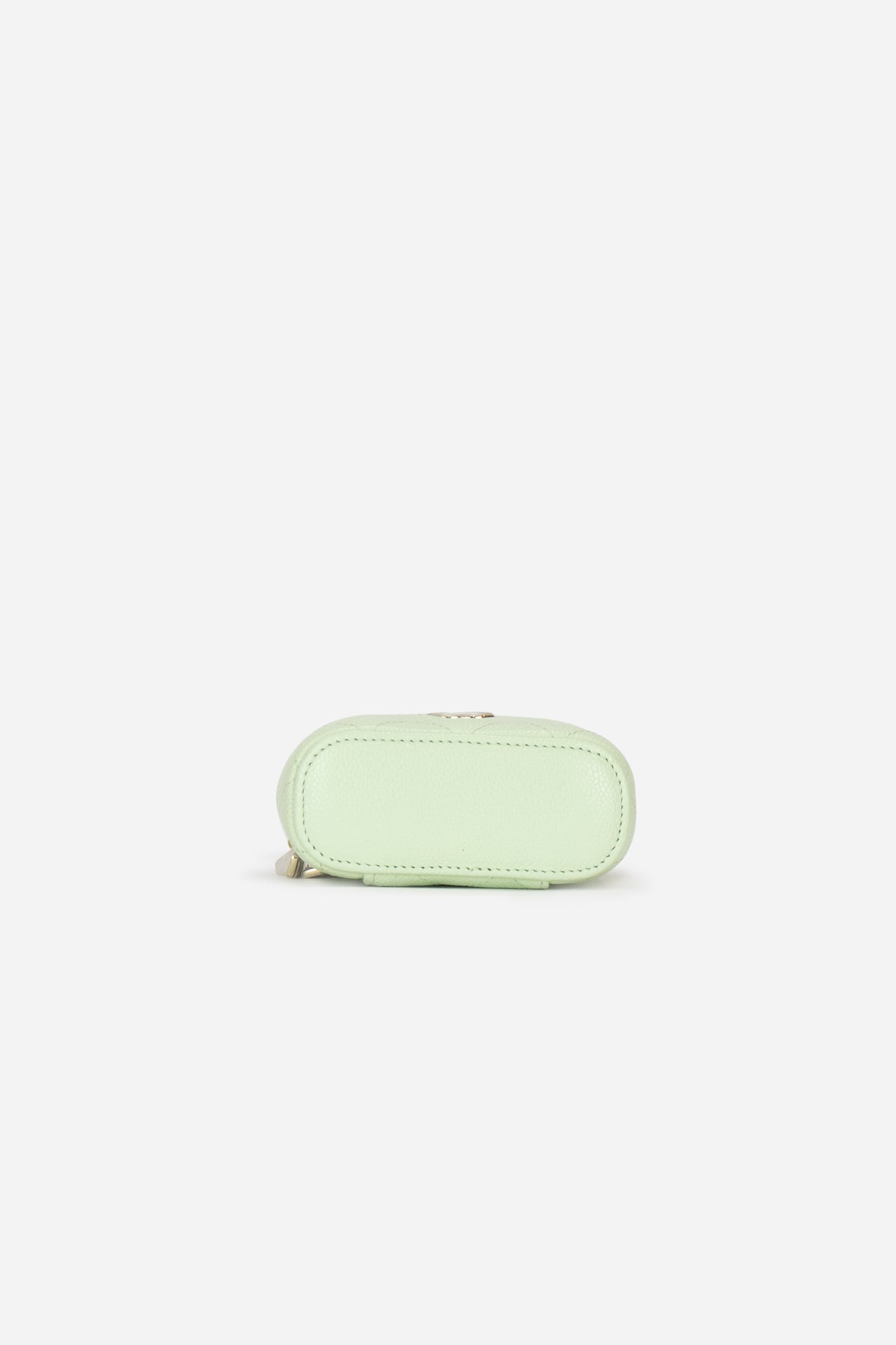 Light Green Petit Curved Vanity Case With Chain