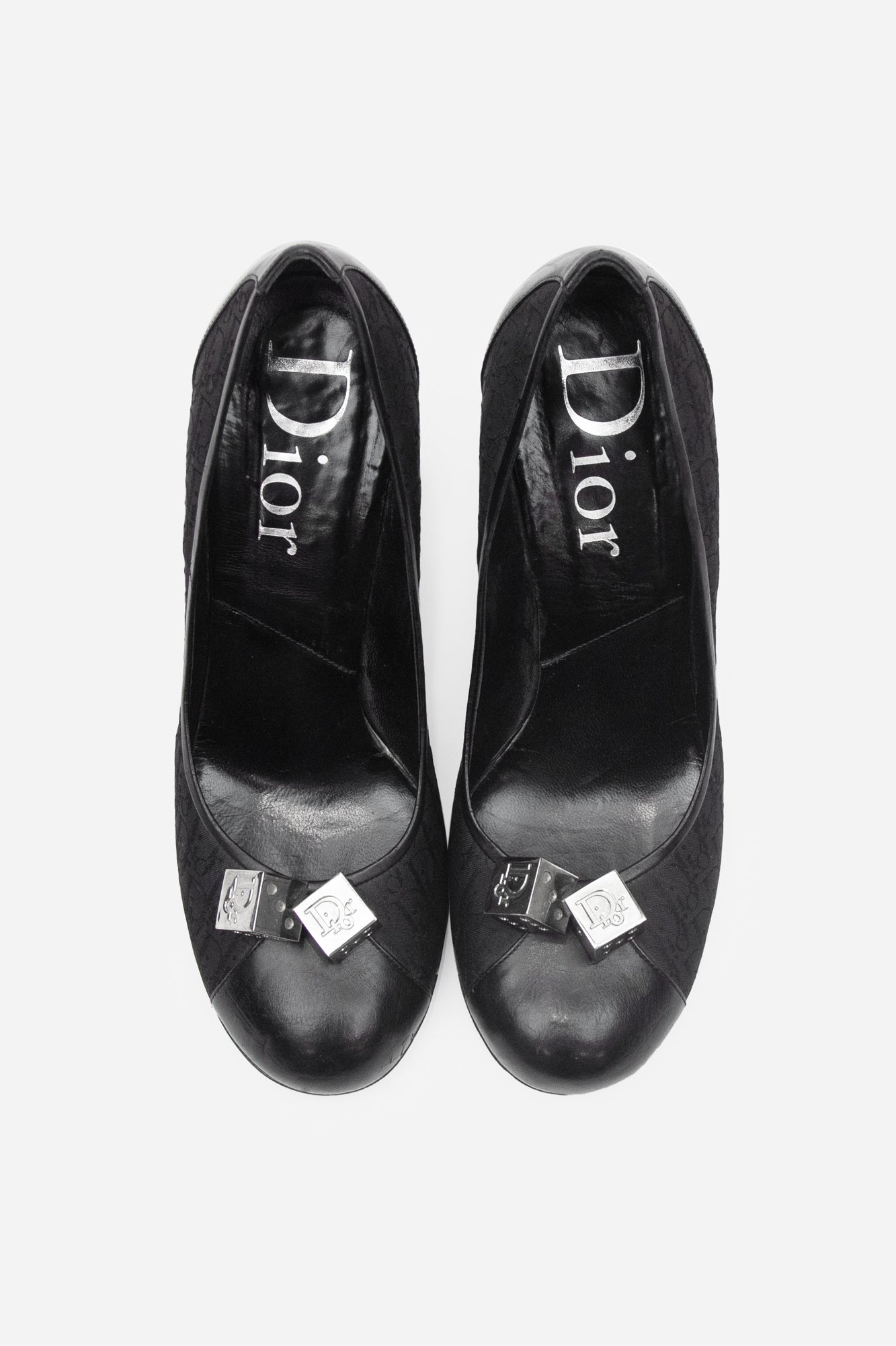 Black Monogram Pump With Dice Detail