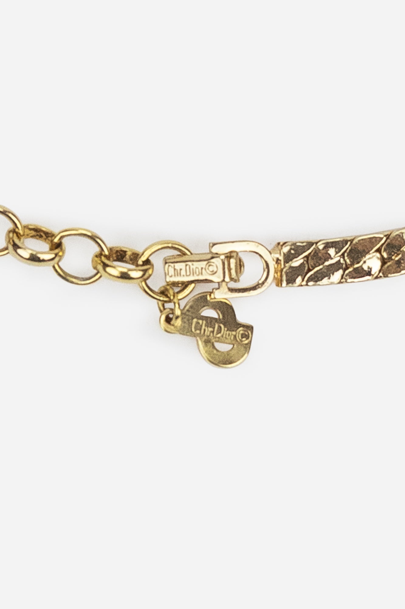 Vintage 1980's Gold Tone Choker Necklace