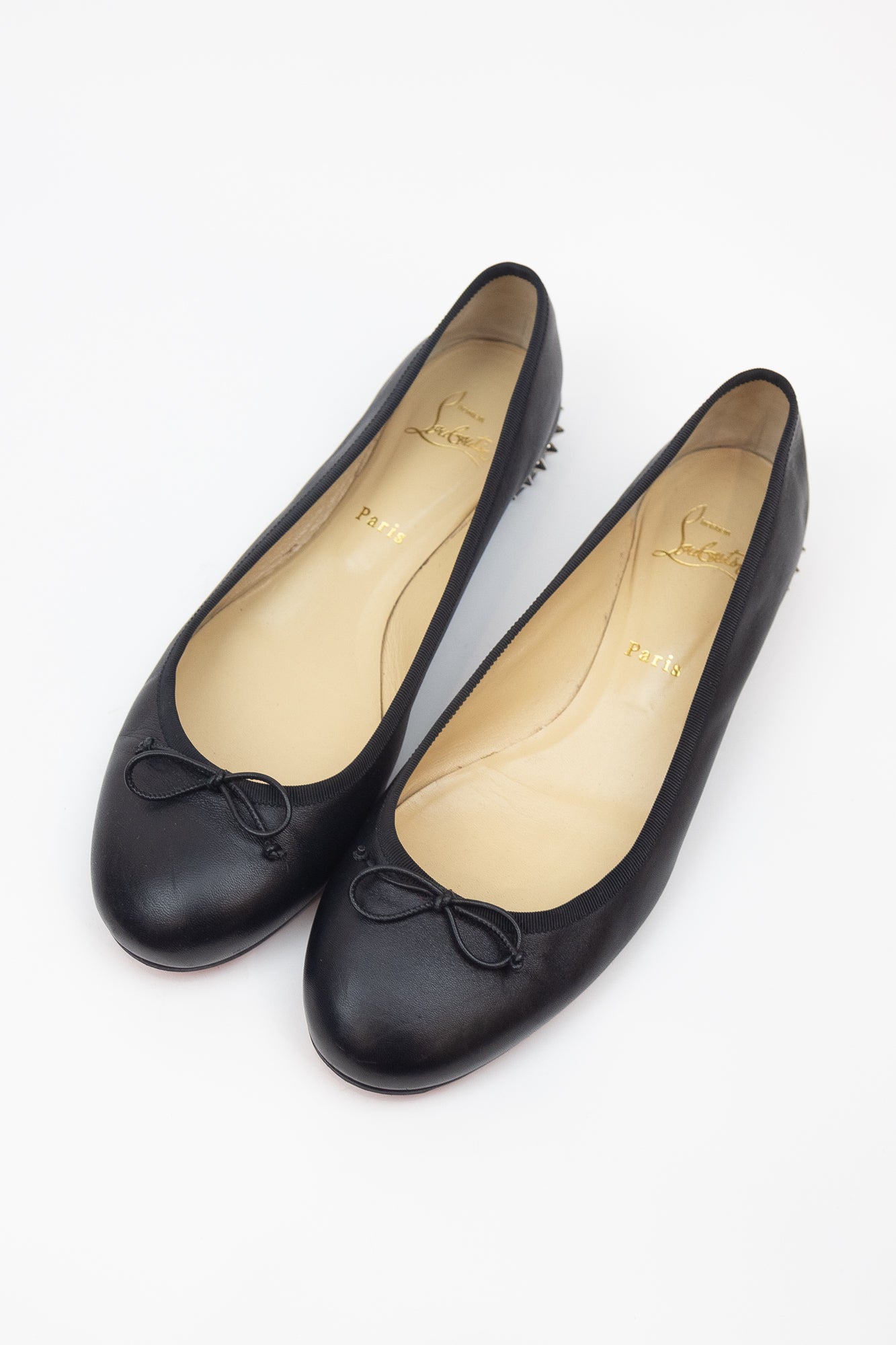 Black Heel Studded Ballet Flat