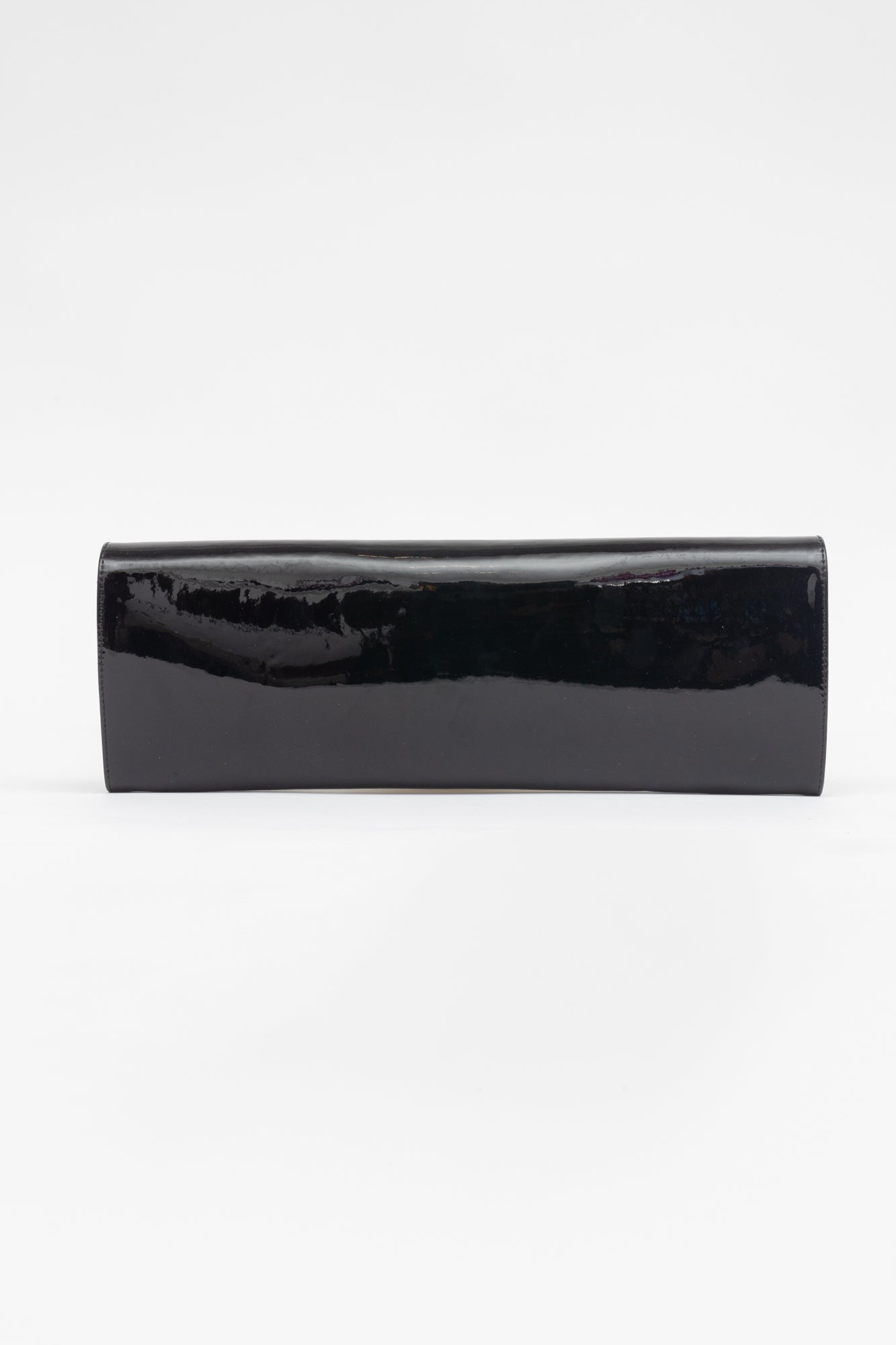 Black Patent Studded Clutch