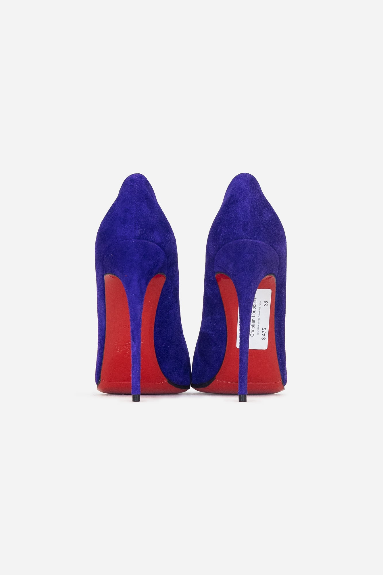 Bright Blue Suede Pointed Toe Pump