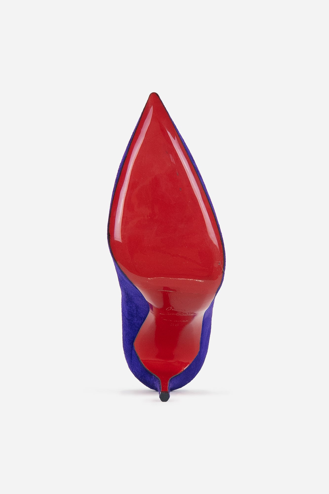 Bright Blue Suede Pointed Toe Pump