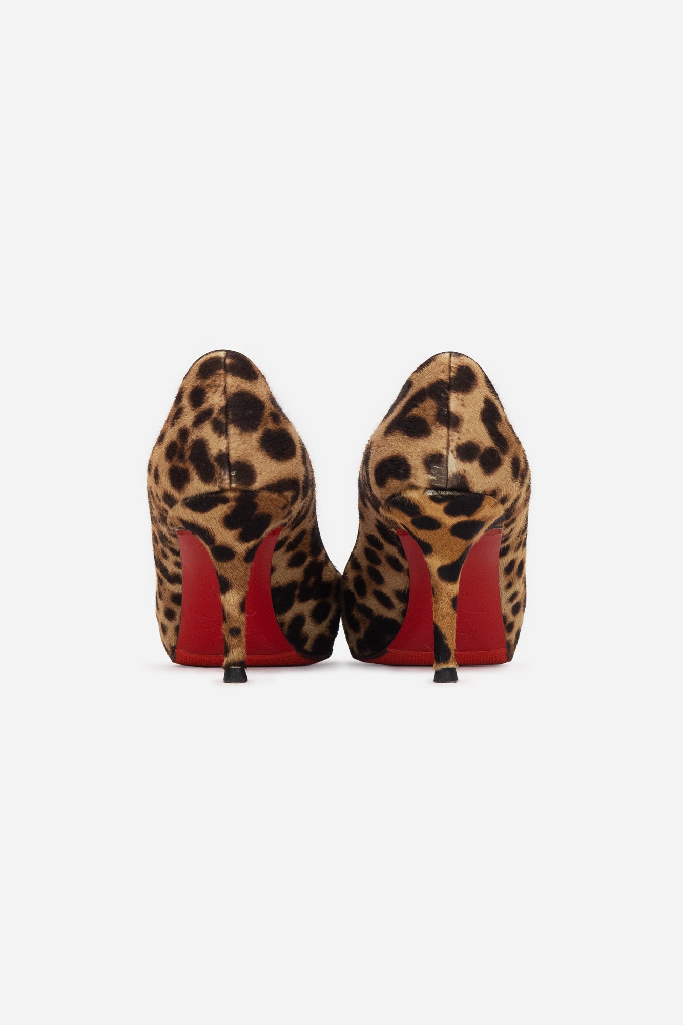 Fur Cheetah Print Open Toe Pumps