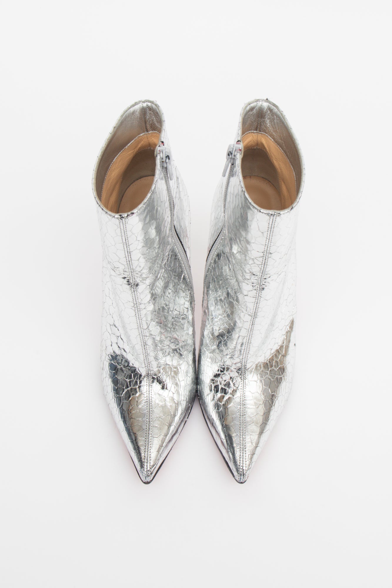 Silver Specchio Martele So Kate 100 Ankle Boots