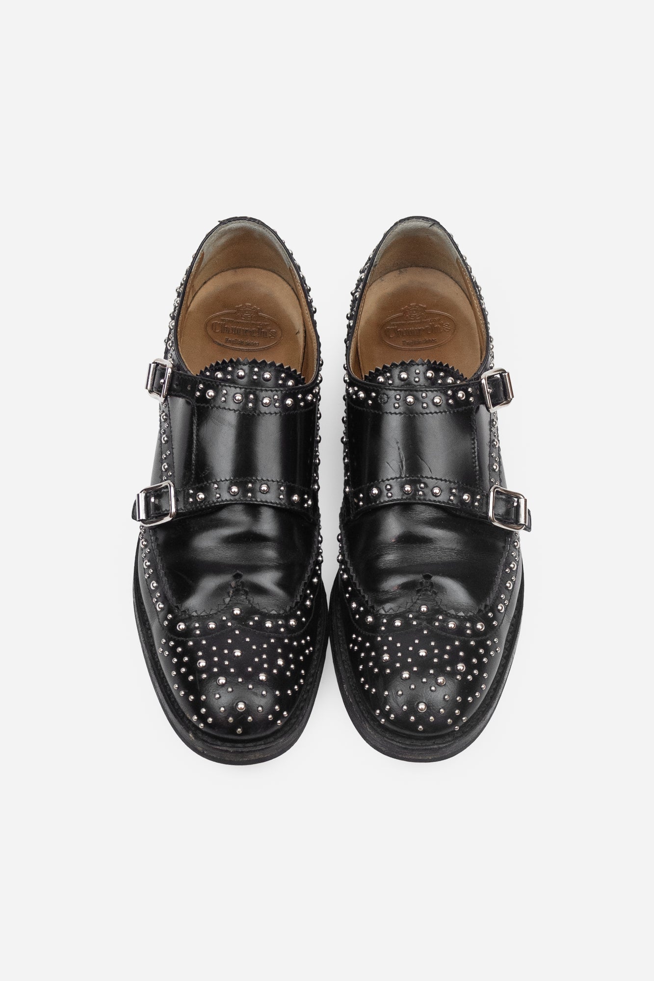 Double Monk Lana Studded Loafers
