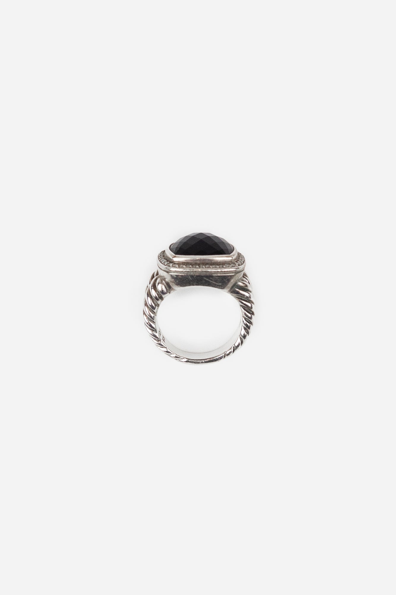 Silver, Onyx and Diamonds Albion Ring