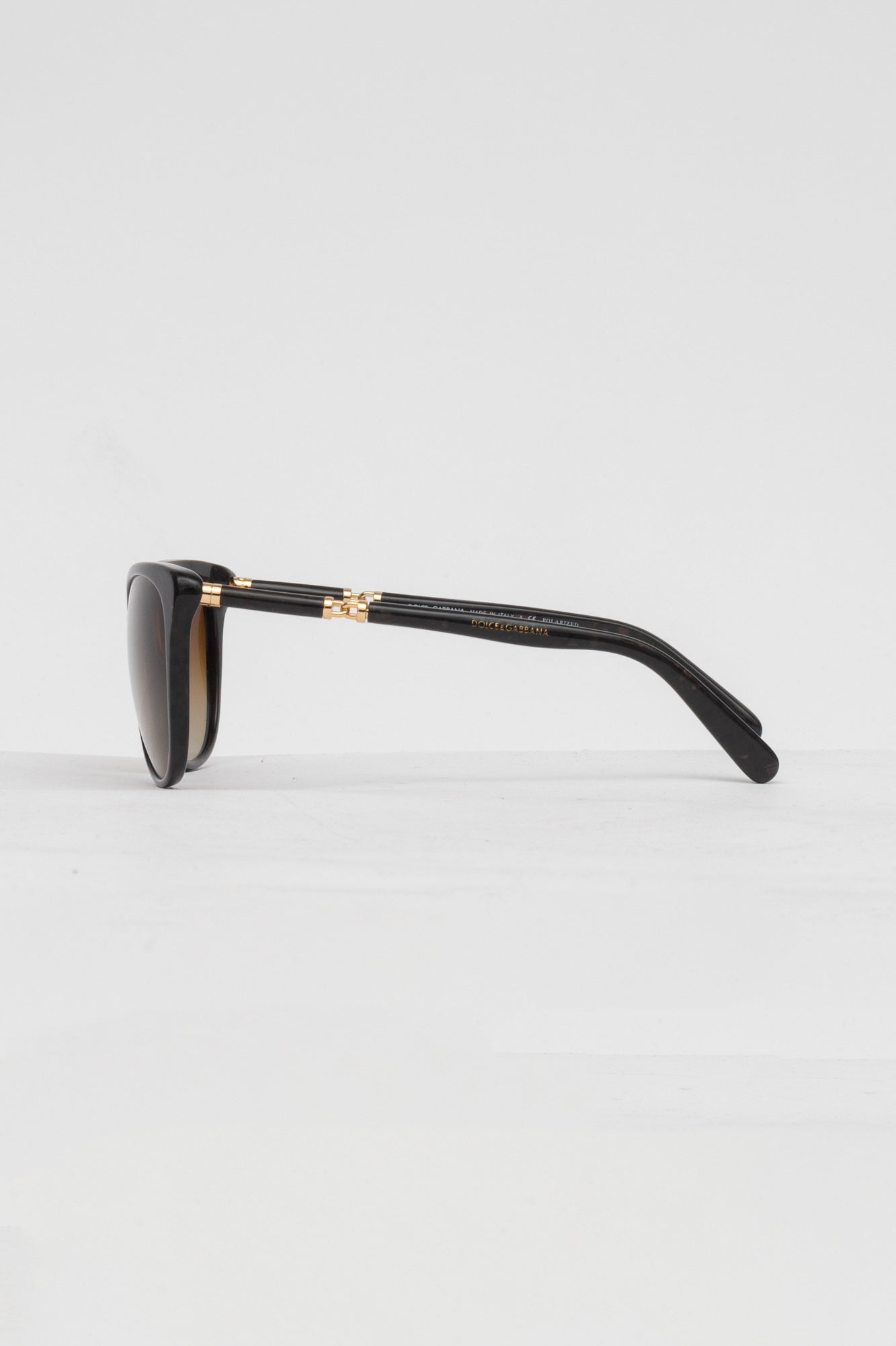 Tortoise Round Frame Link Arm Sunglasses