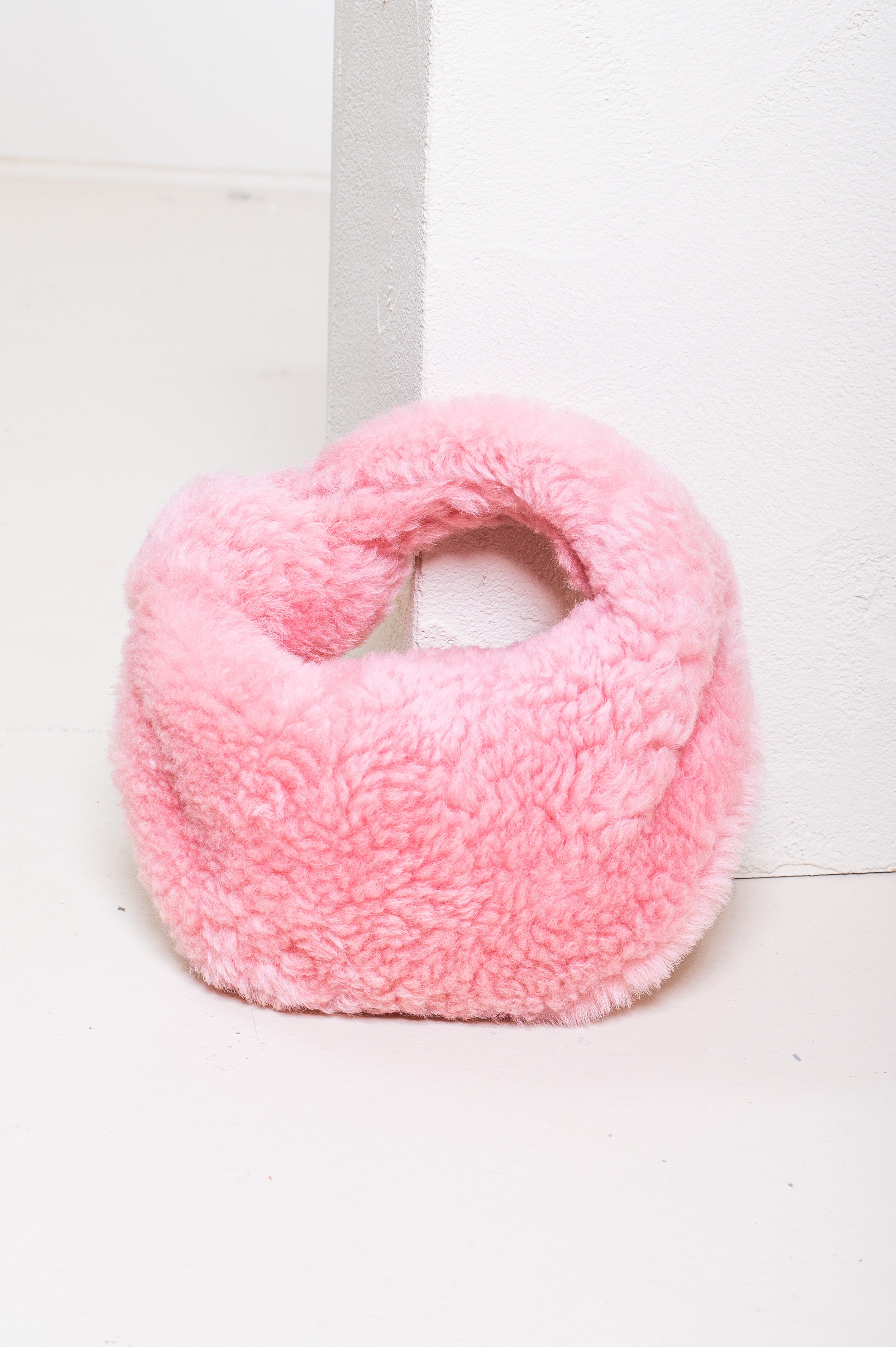 Pink Shearling Mini Jodie Bag