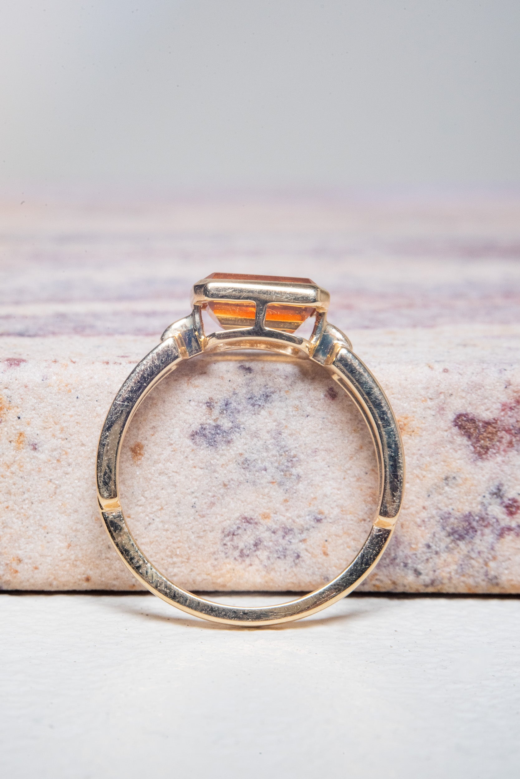 14K Yellow Gold Citrine Ring 14k Yellow Gold