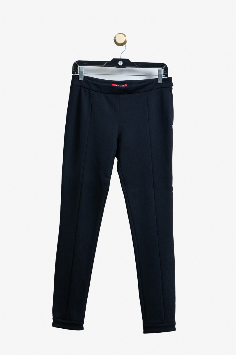 Black Dress Pant With Silver Ankle Zip Polyamid