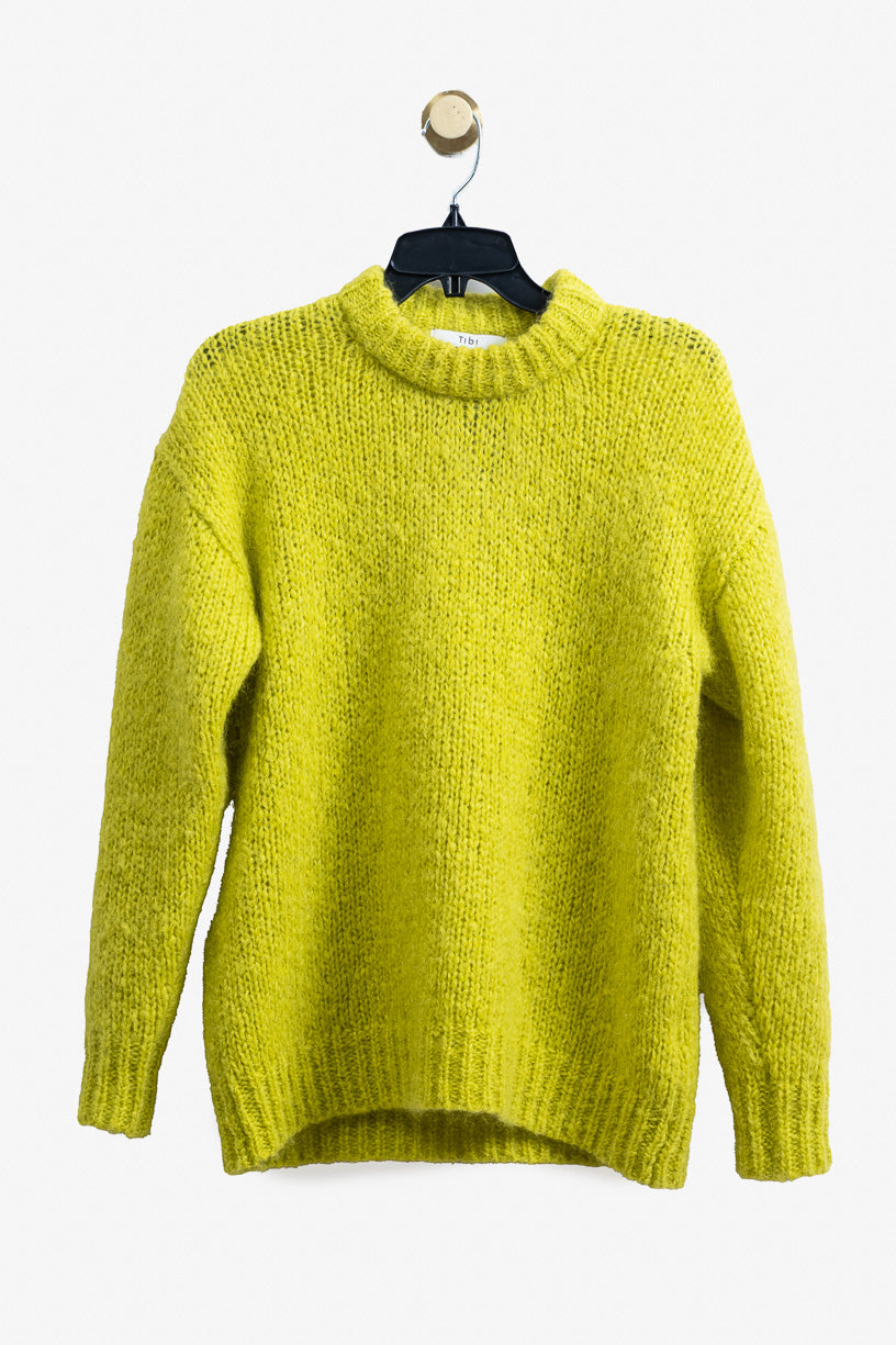 Lime Green Wool Knit Mohair/Wool