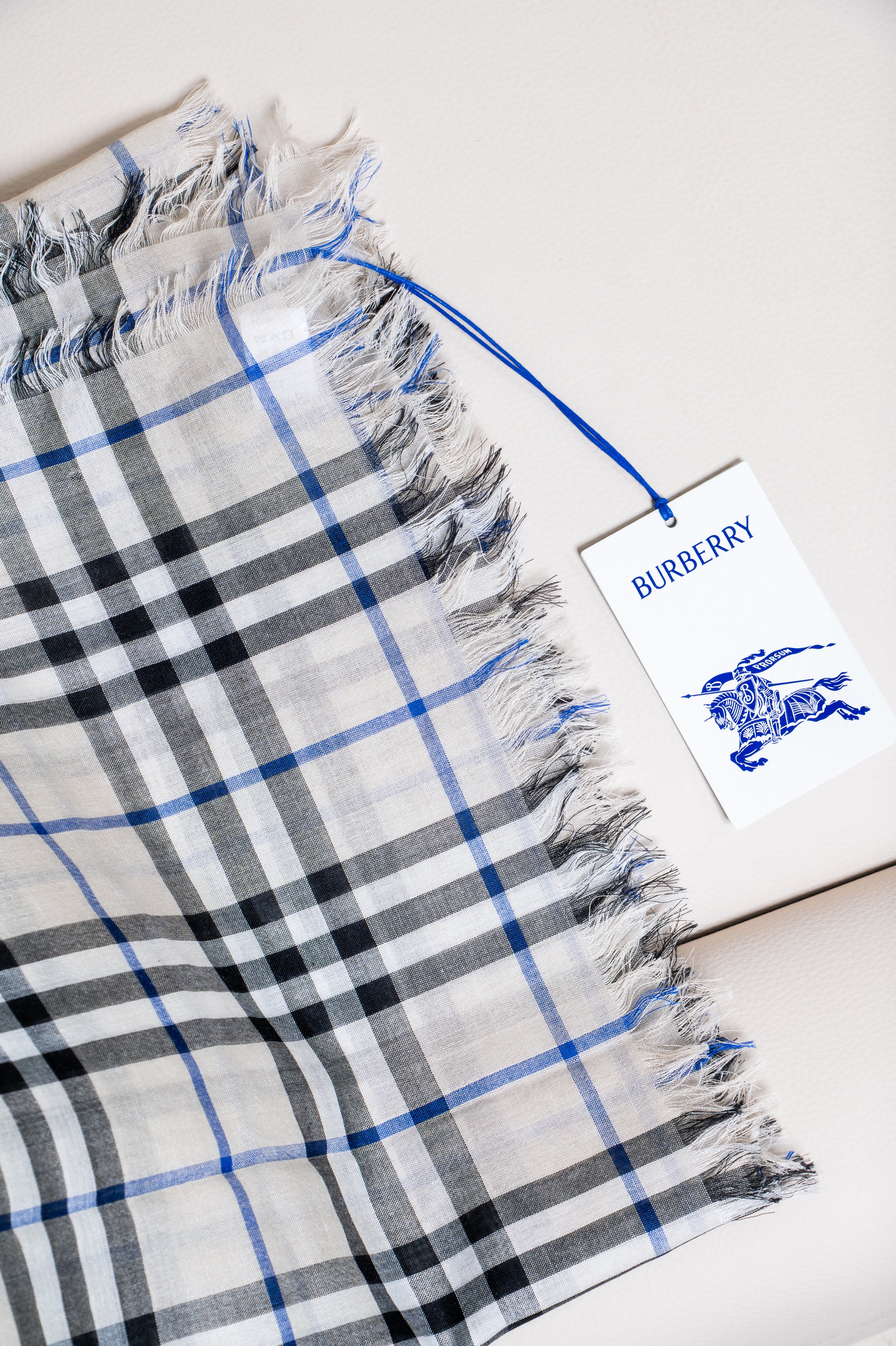 Grey Reversible Check Wool Silk Scarf