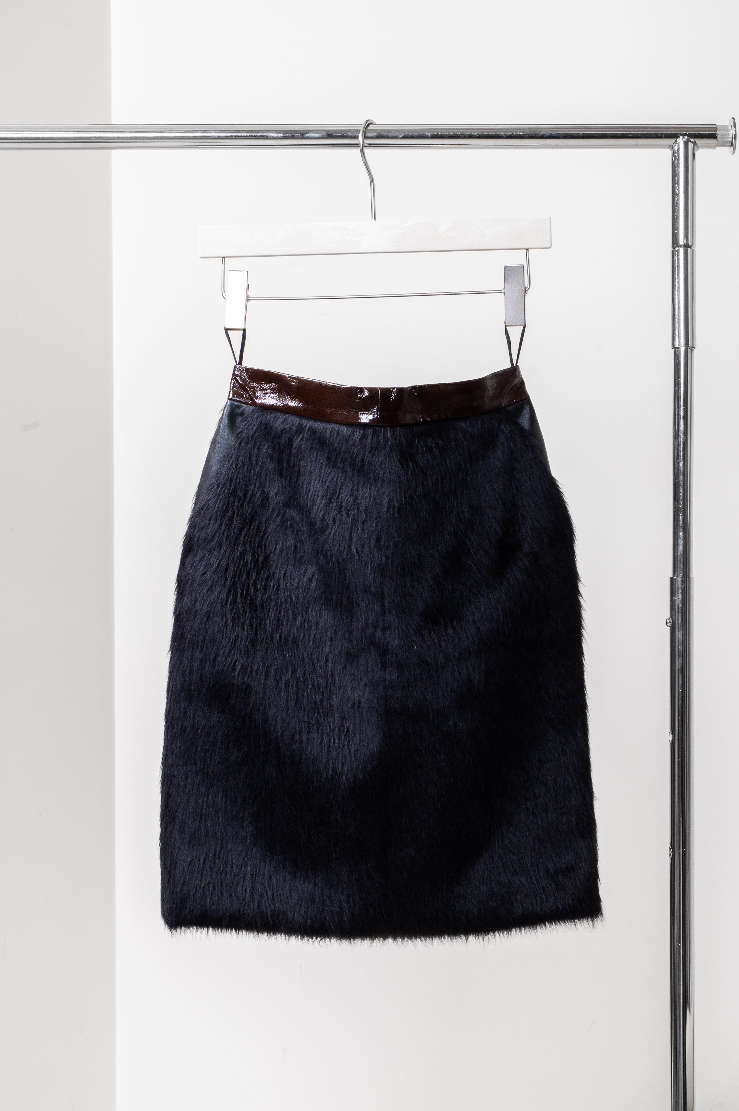 Black Alpaca Pencil Skirt