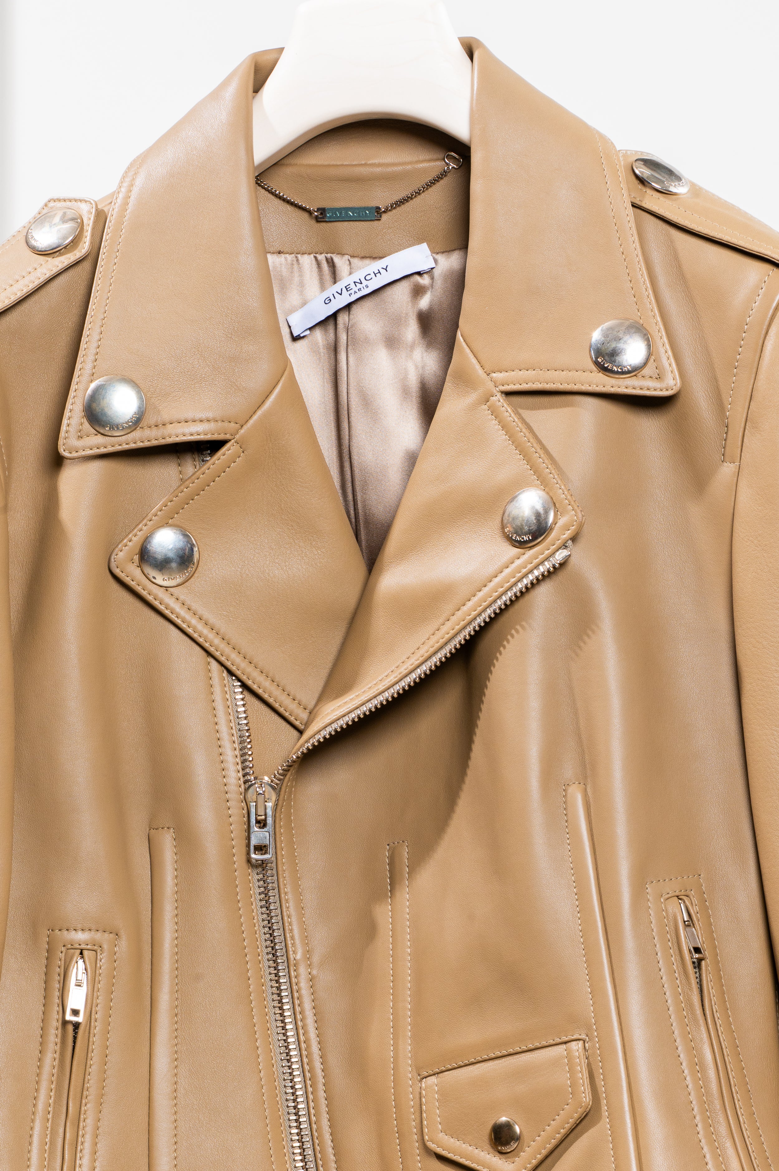 Camel Moto Leather Jacket