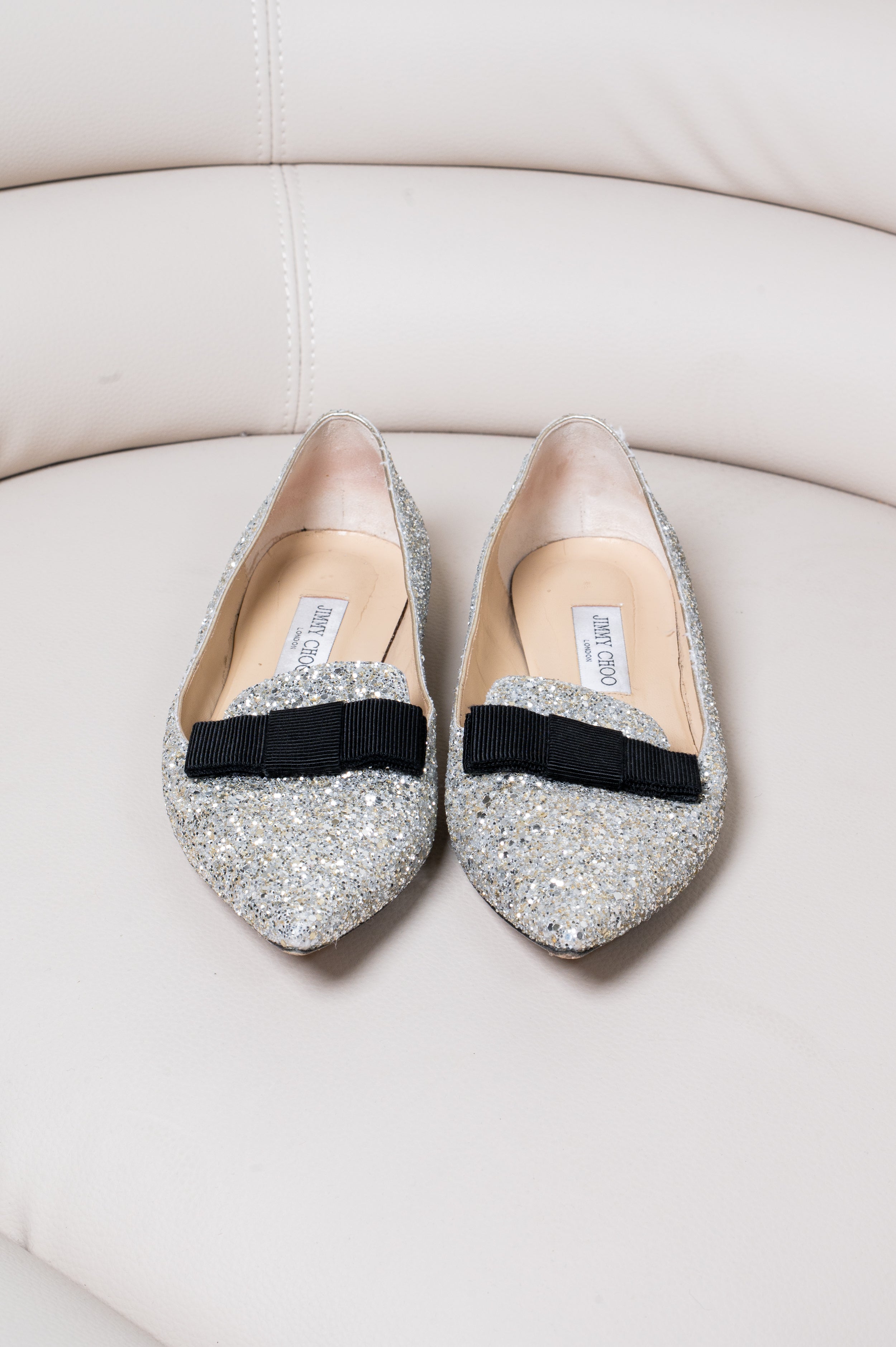 Sparkly Gala Pointed Toe Ballet Flats