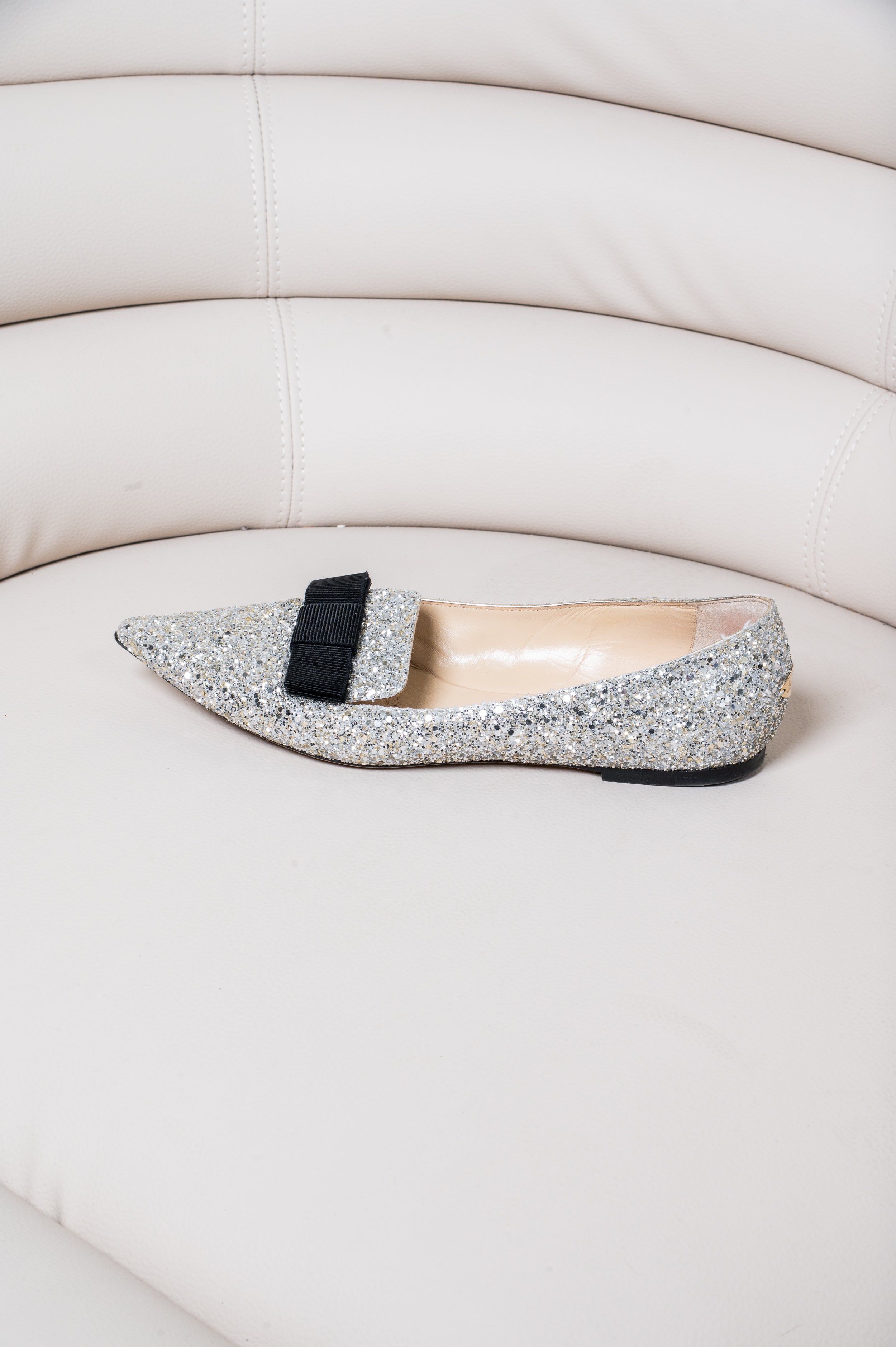 Sparkly Gala Pointed Toe Ballet Flats