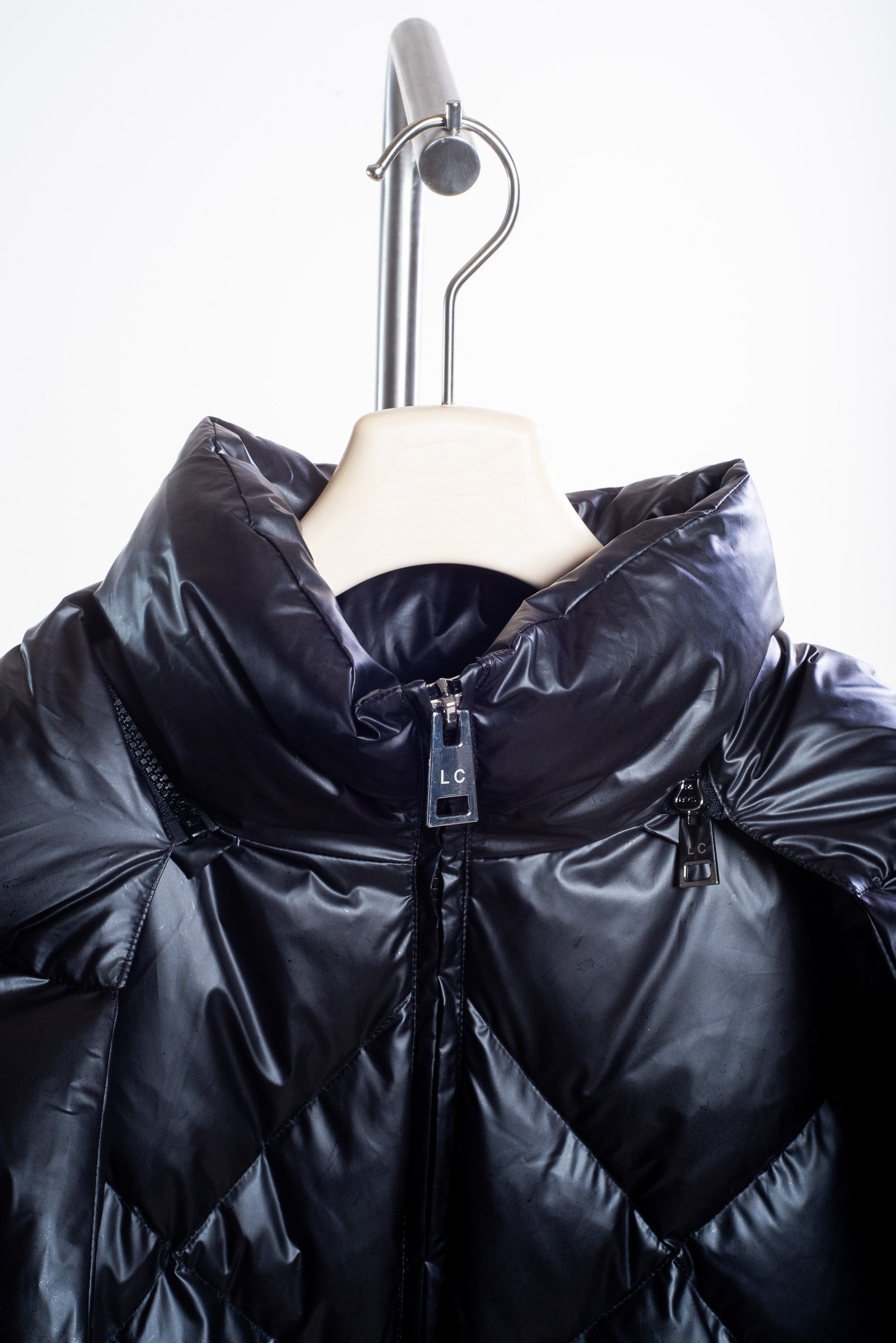 Black Hooded Oversize Puffer Jacket