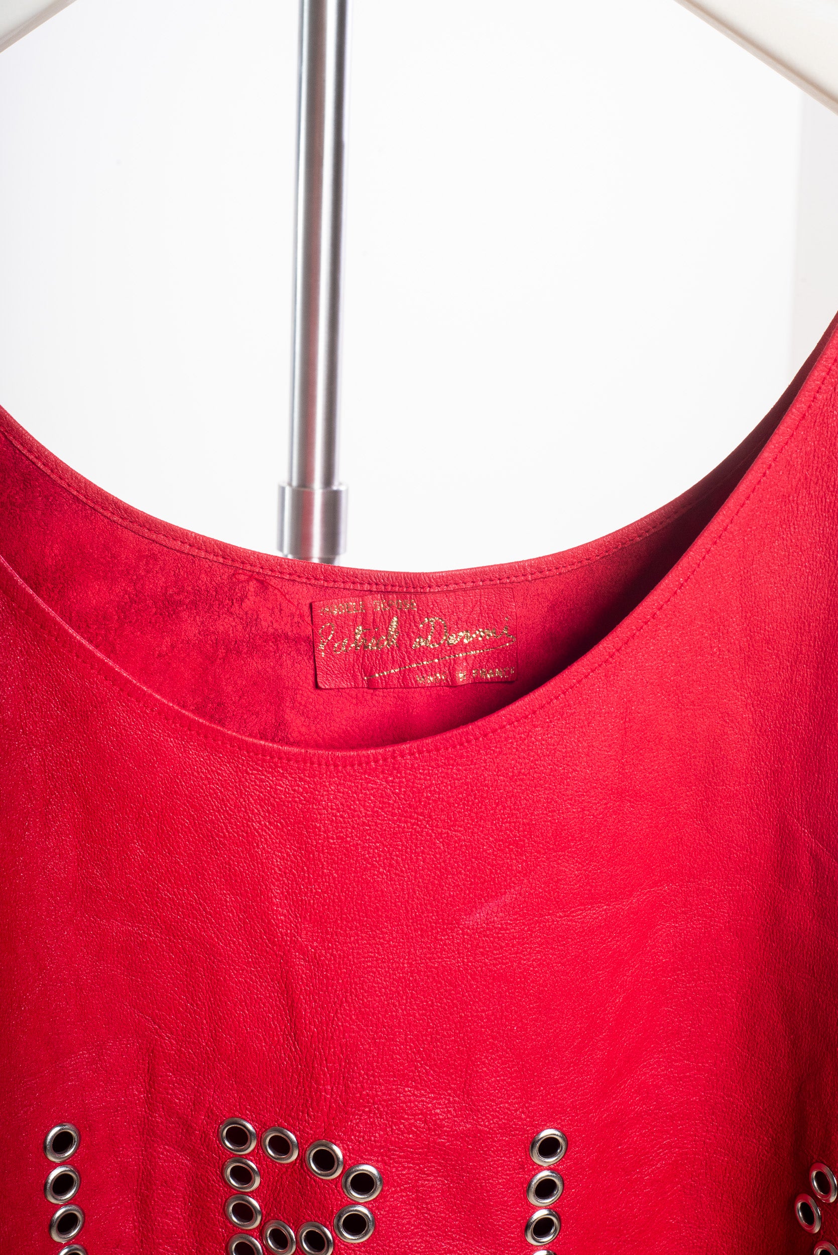 Vintage Red "Girls" Leather Tank Top